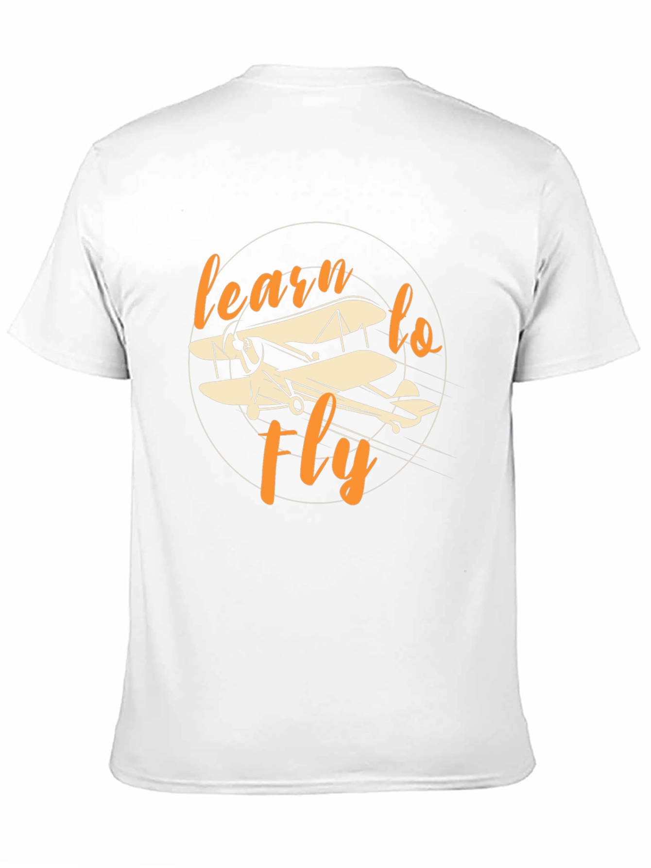 Camiseta Negra Aprende a Volar - Diseño Aviación