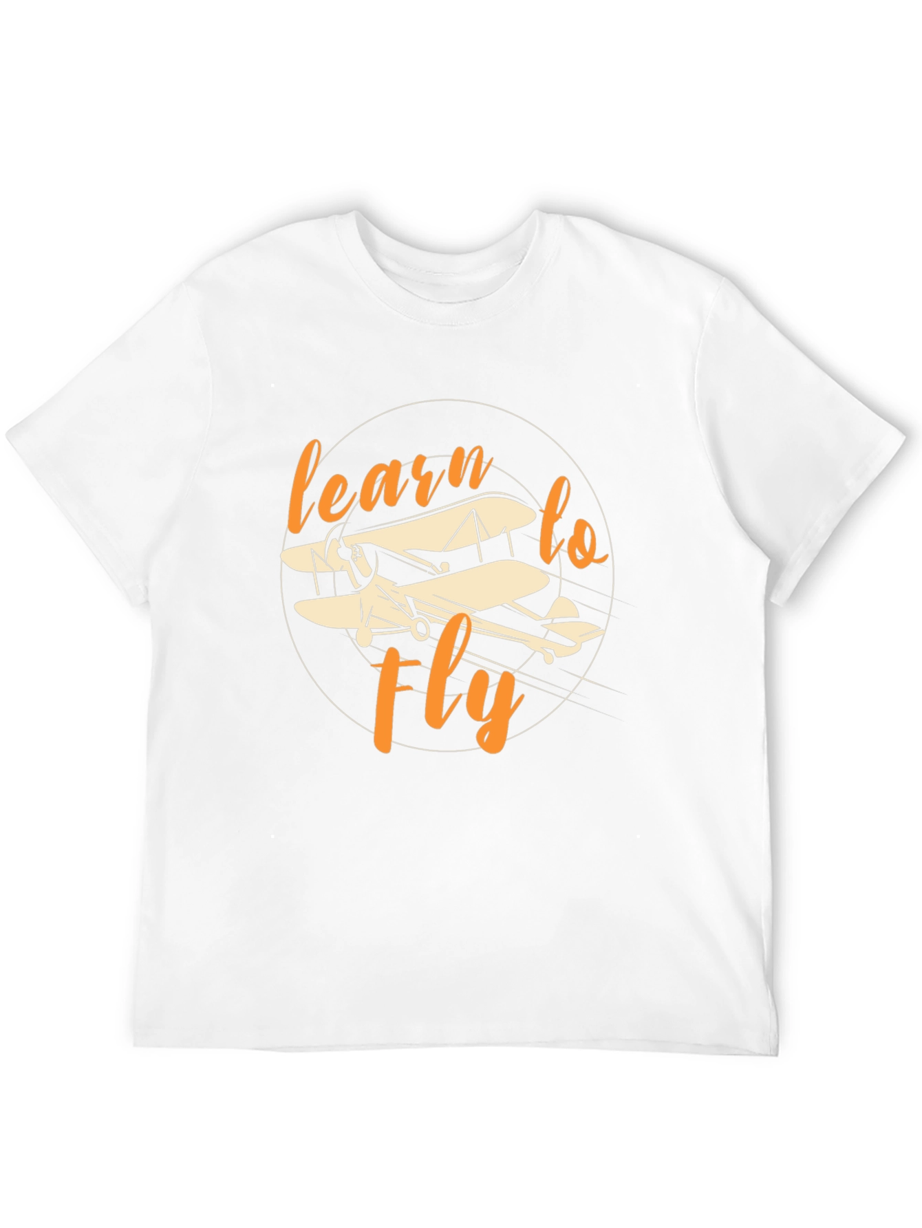 Camiseta Negra Aprende a Volar - Diseño Aviación