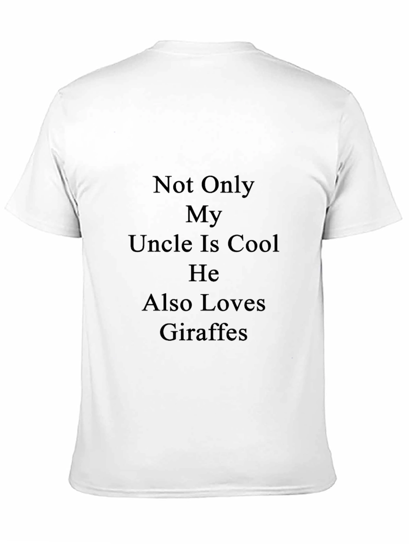 Camiseta Negra: Mi Tío Cool Ama Jirafas