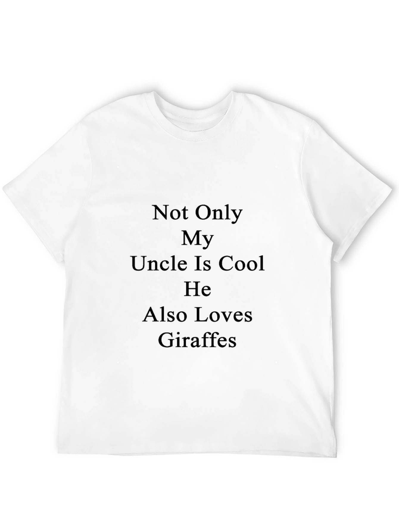 Camiseta Negra: Mi Tío Cool Ama Jirafas