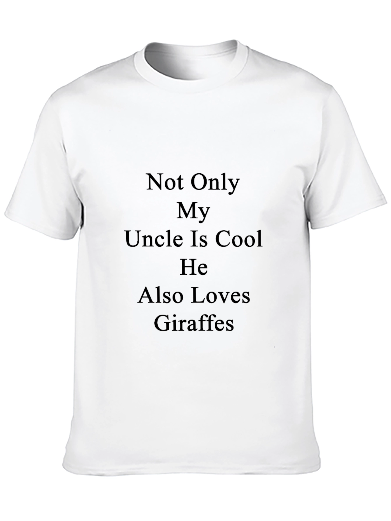 Camiseta Negra: Mi Tío Cool Ama Jirafas