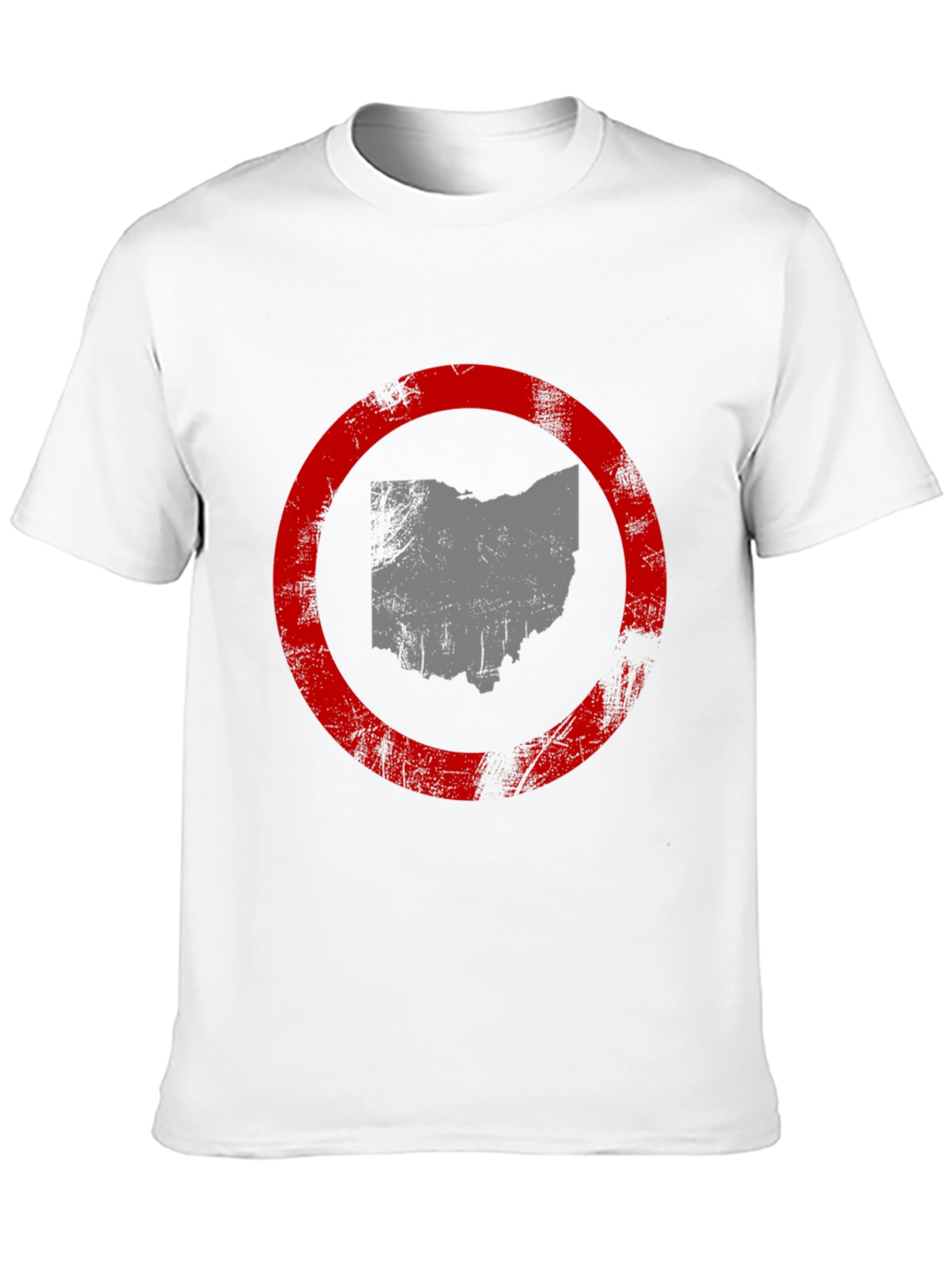 Camiseta Ohio con Círculo Rojo - Estilo Casual