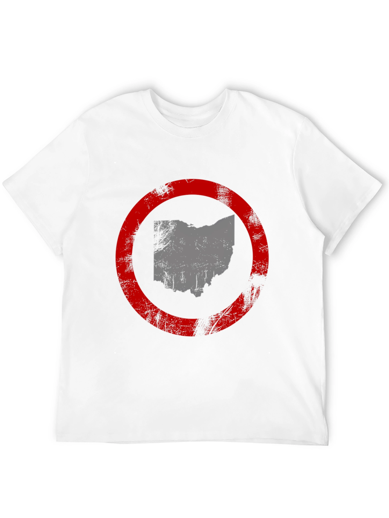 Camiseta Ohio con Círculo Rojo - Estilo Casual