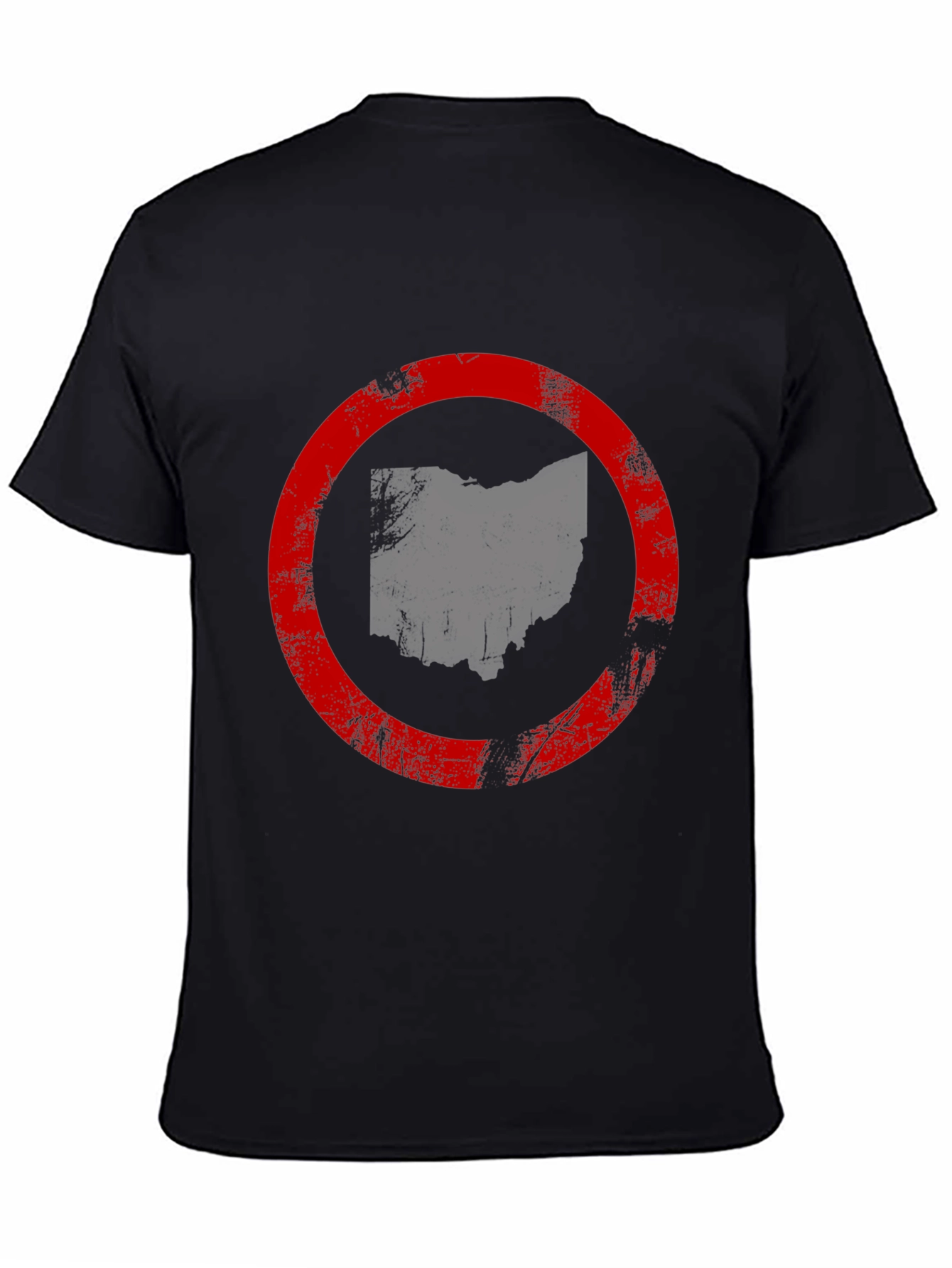 Camiseta Ohio con Círculo Rojo - Estilo Casual