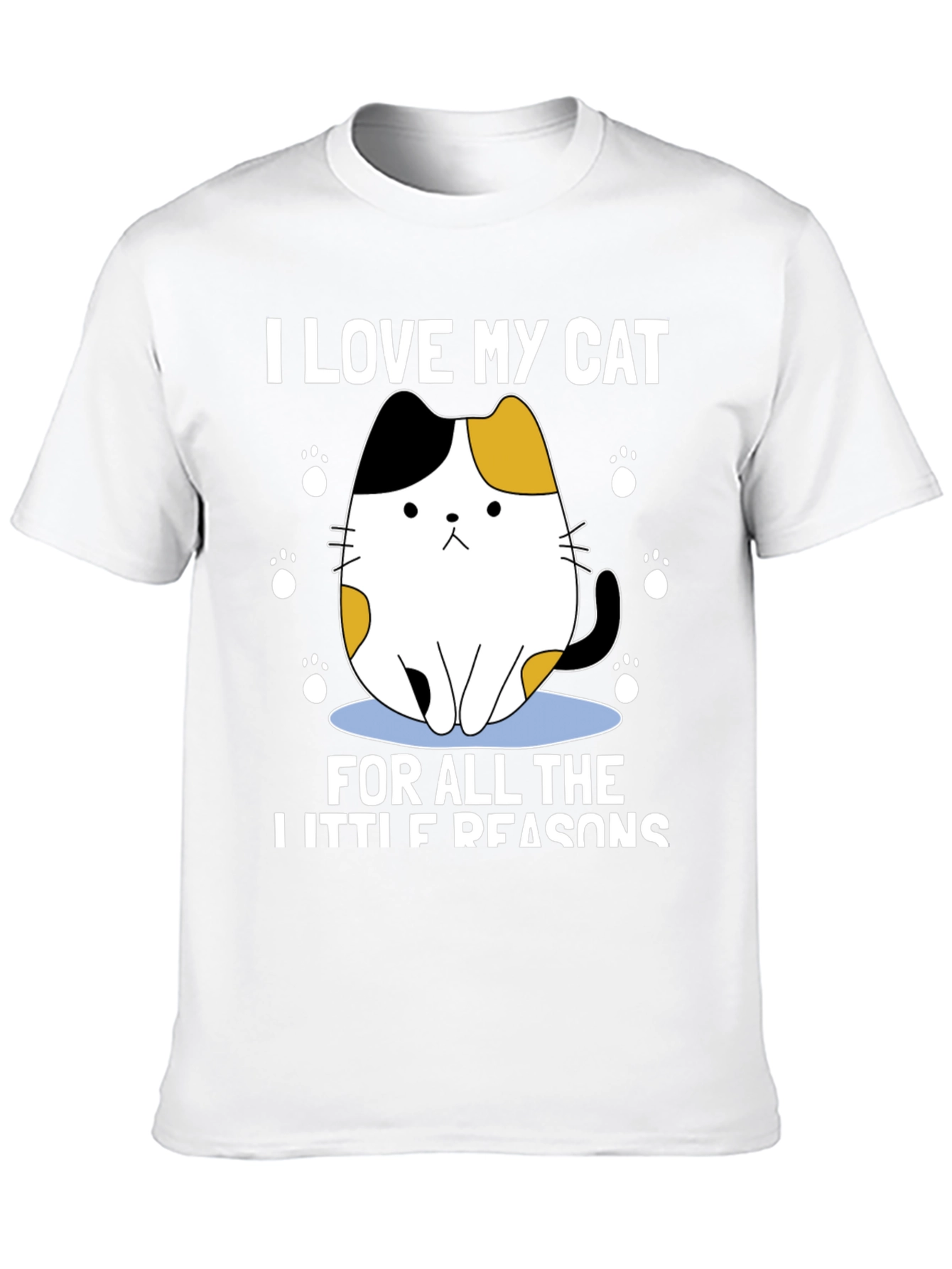 Camiseta Amo a Mi Gato Pequeño Negra