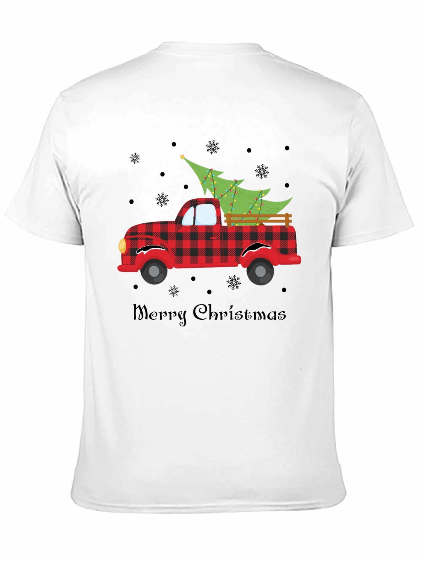 Camiseta Navideña con Camión y Árbol
