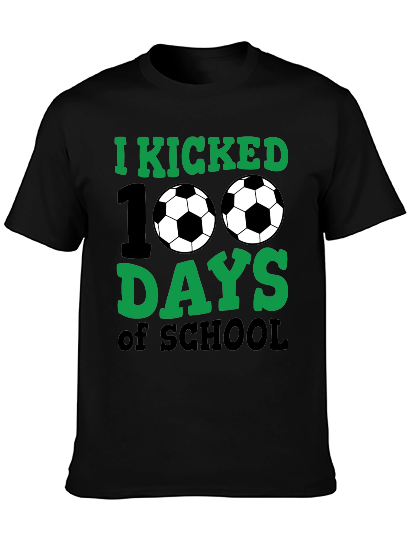 Camiseta Negra 100 Días de Escuela Fútbol