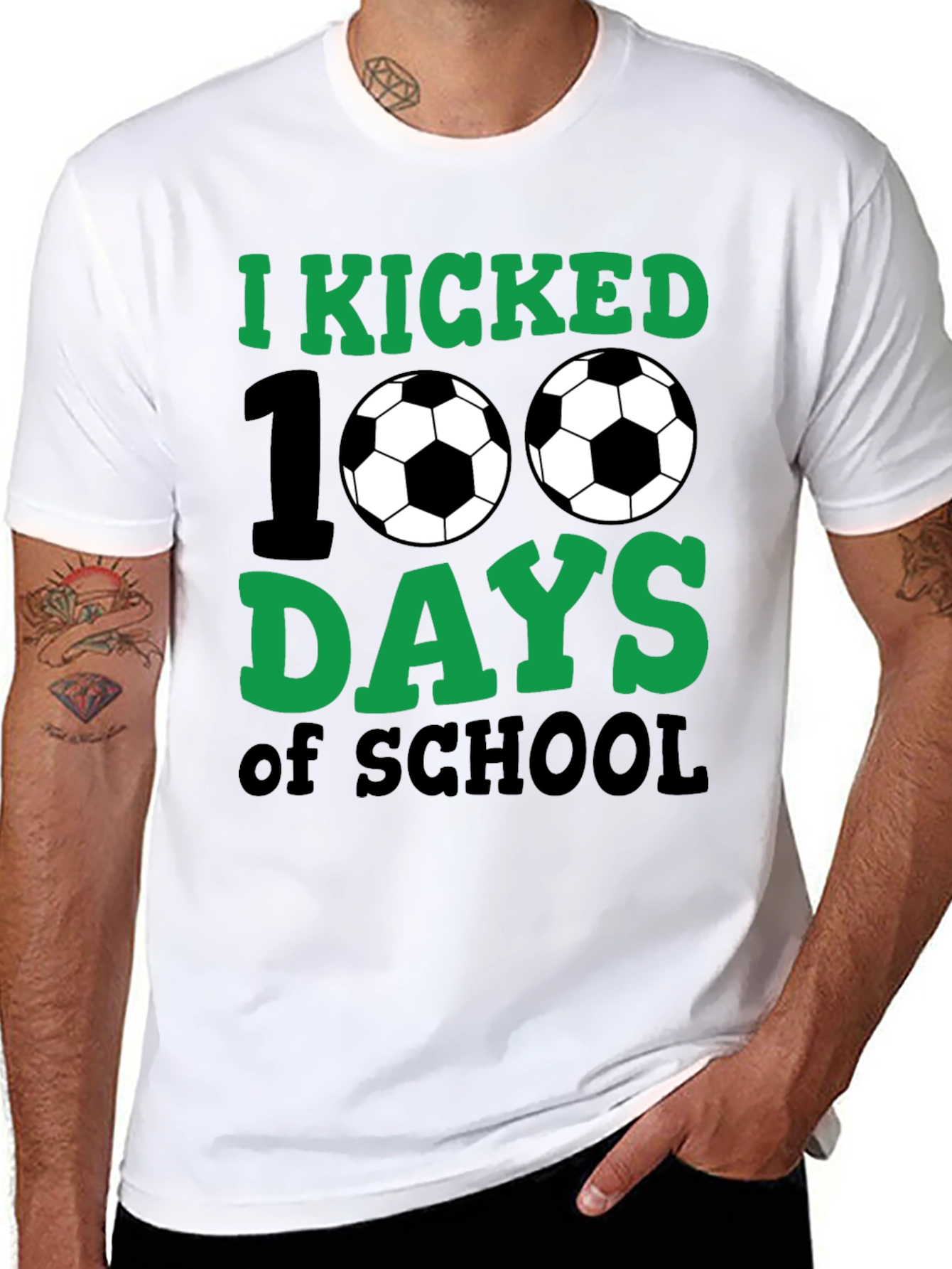 Camiseta Negra 100 Días de Escuela Fútbol