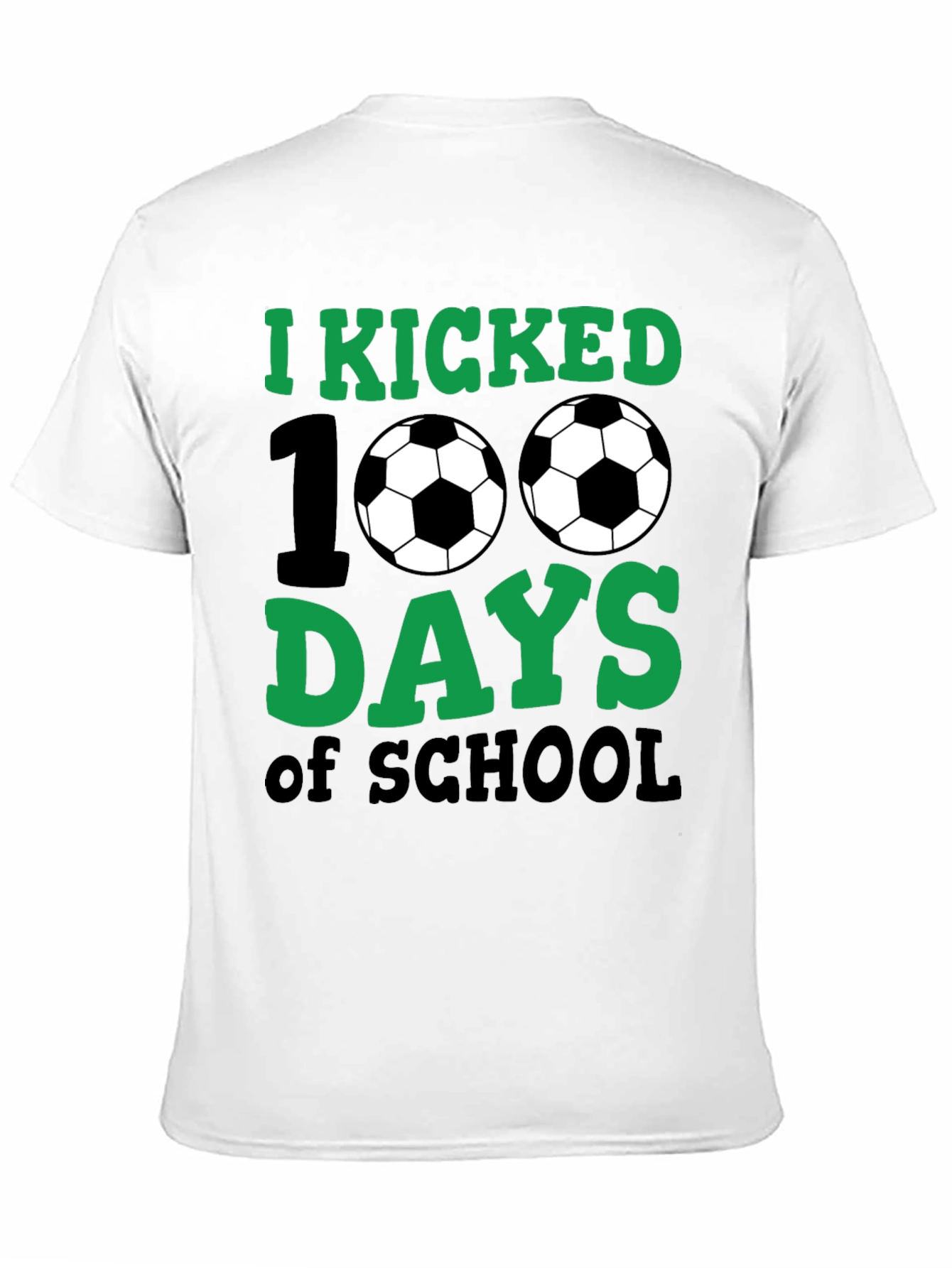Camiseta Negra 100 Días de Escuela Fútbol