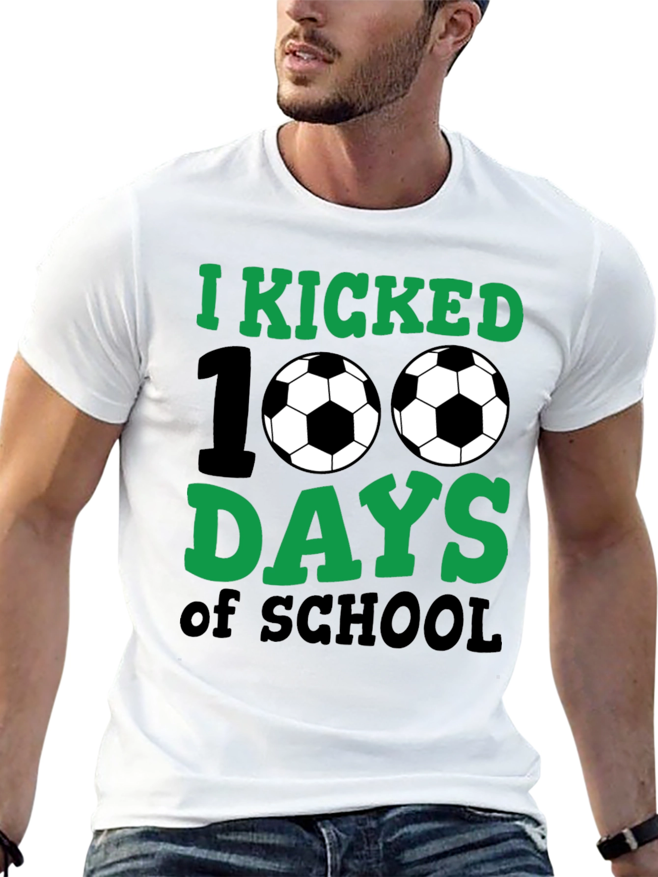 Camiseta Negra 100 Días de Escuela Fútbol