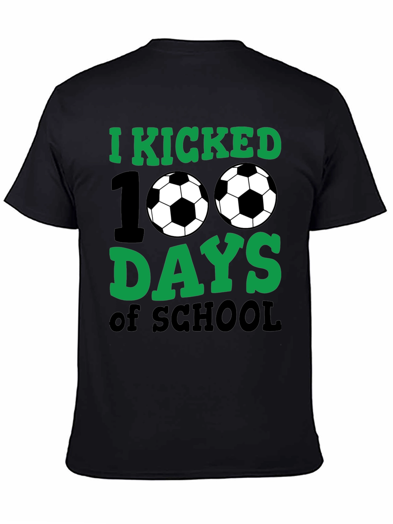 Camiseta Negra 100 Días de Escuela Fútbol