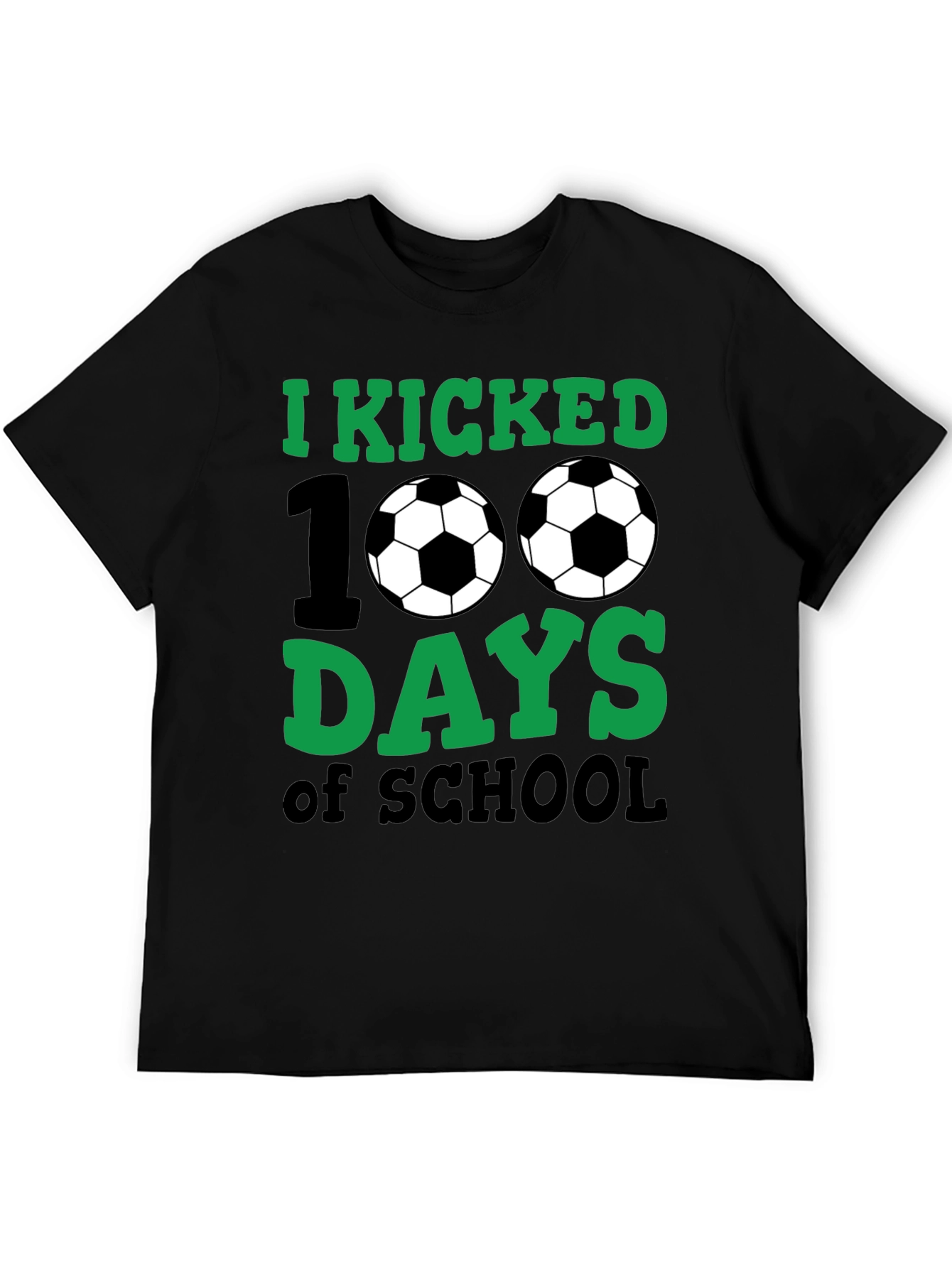 Camiseta Negra 100 Días de Escuela Fútbol