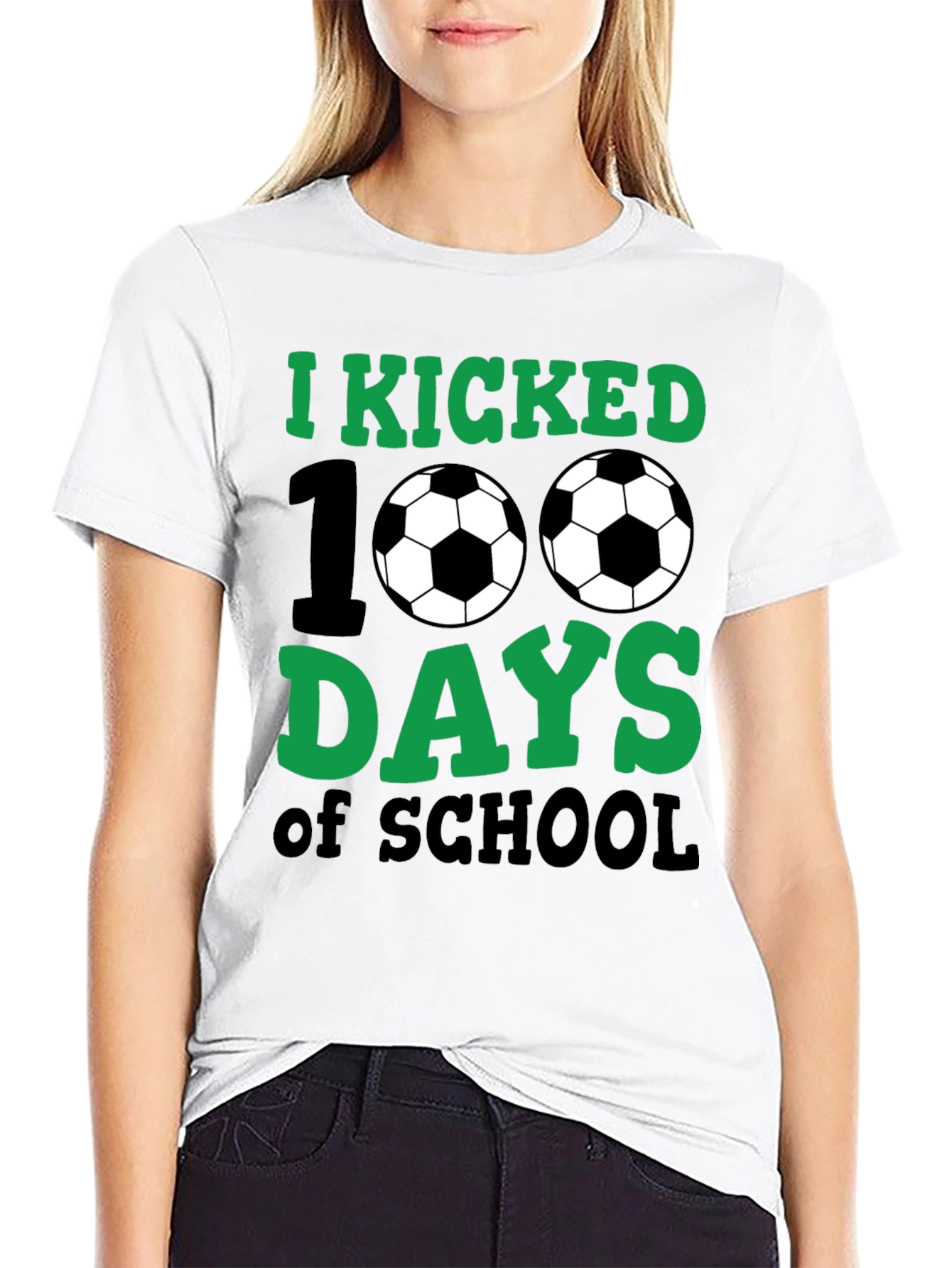 Camiseta Negra 100 Días de Escuela Fútbol