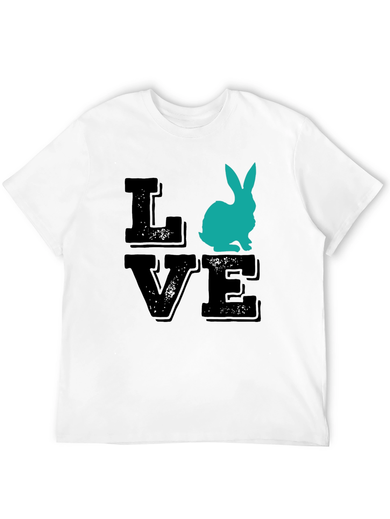 Camiseta Love Conejo Negra para Hombre