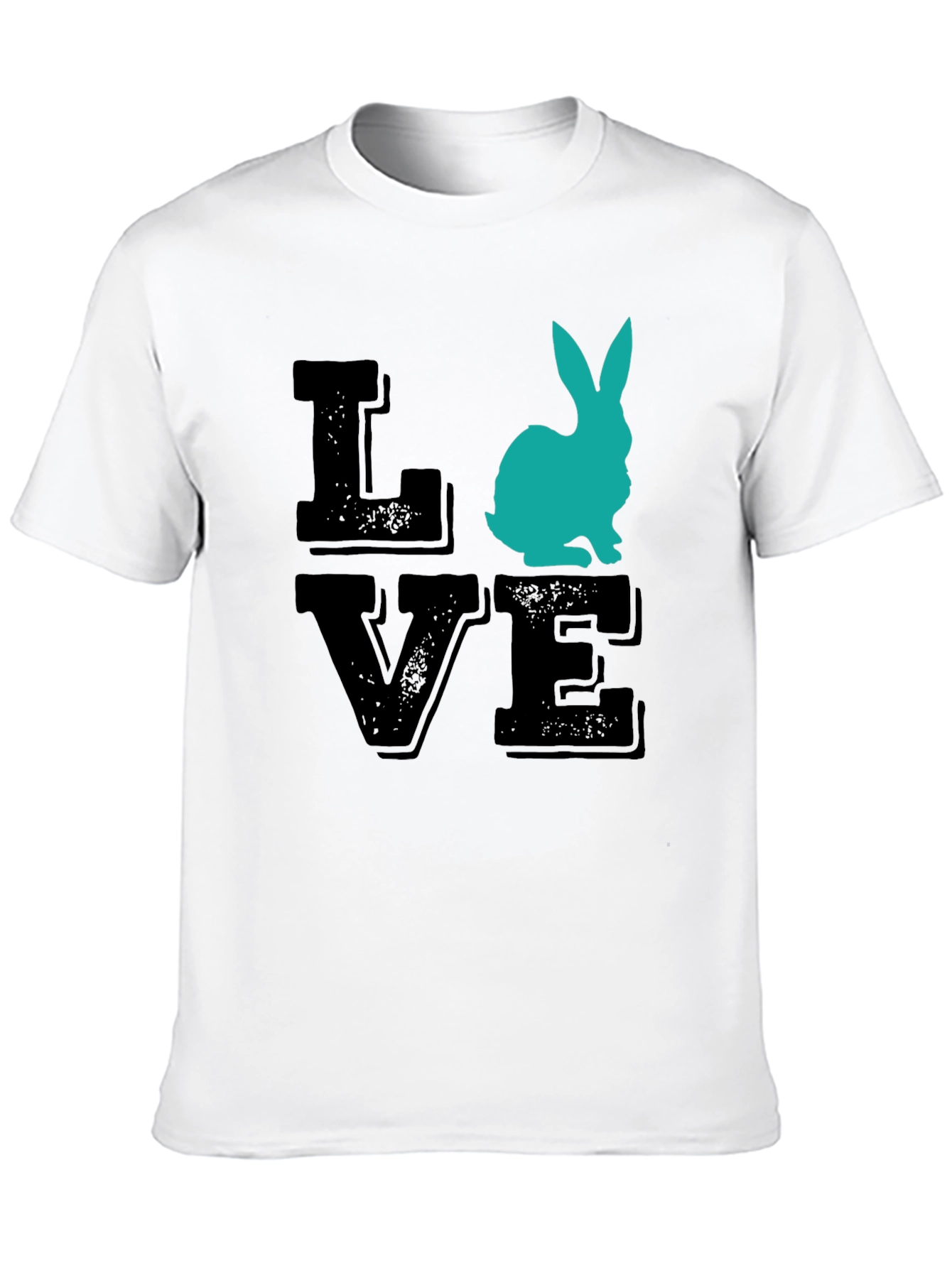 Camiseta Love Conejo Negra para Hombre