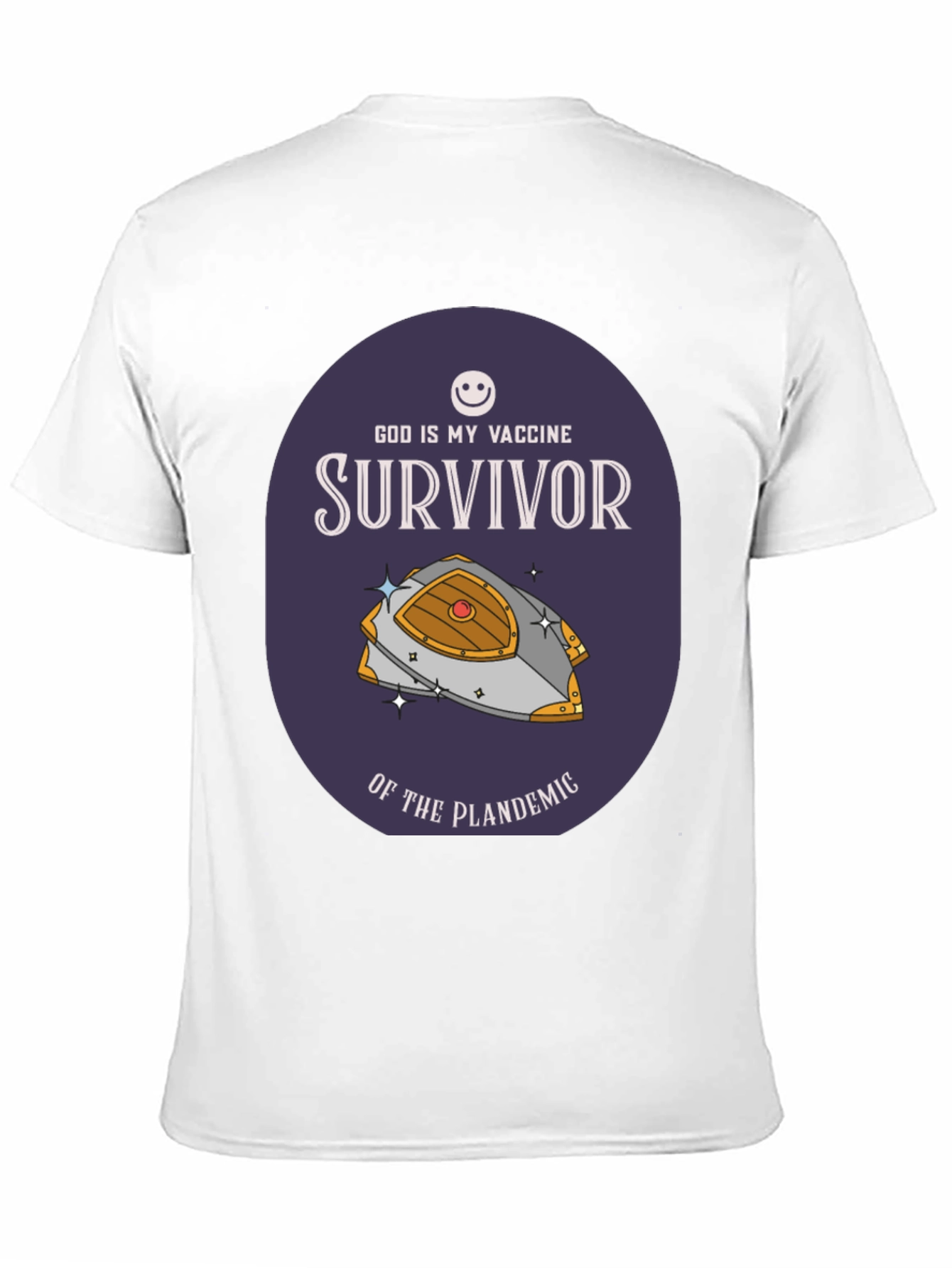 Camiseta: Dios es mi vacuna sobreviviente de la plandemia