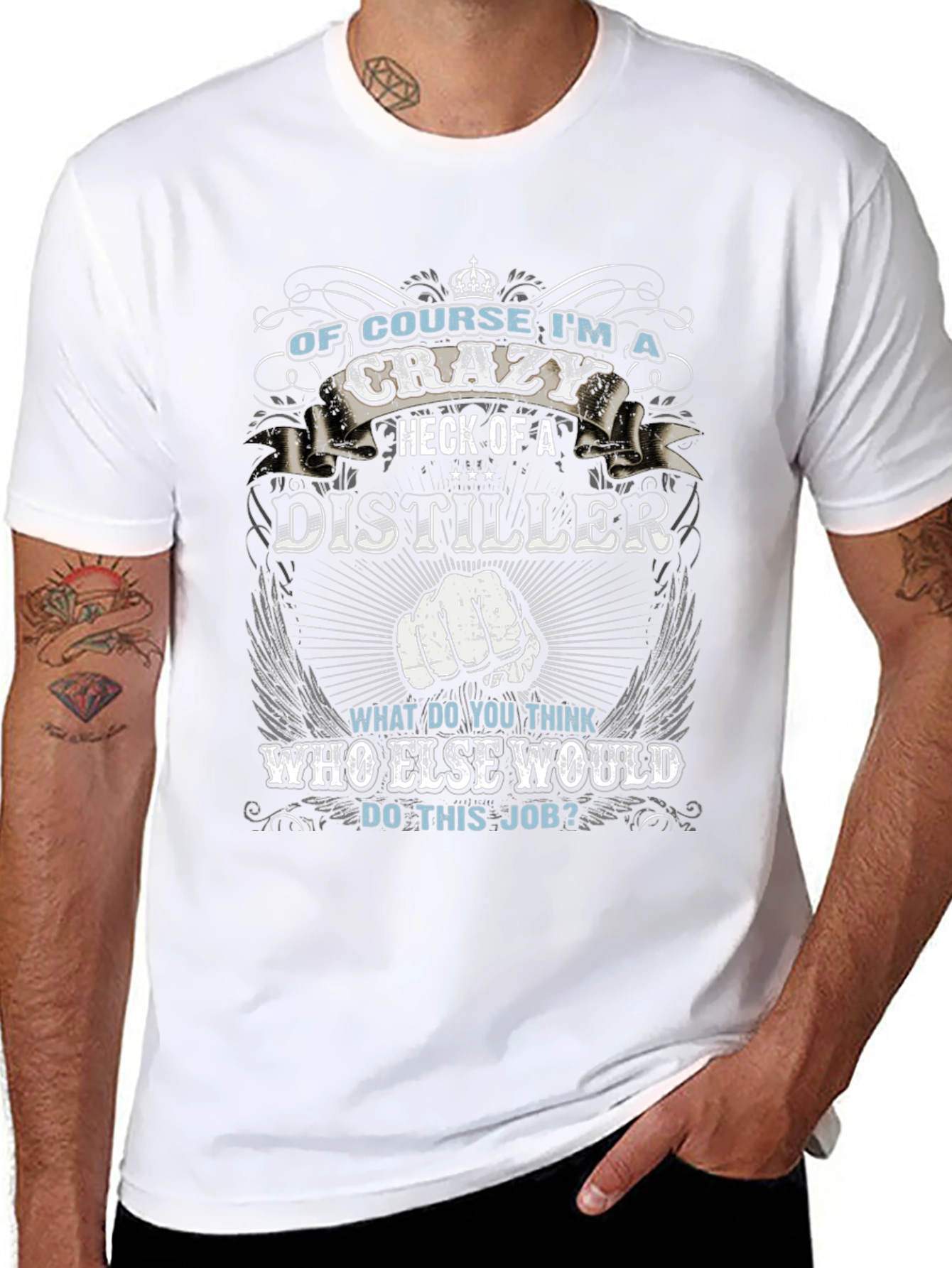 Crazy Distiller Graphic Tee - Novelty Gift T-Shirt