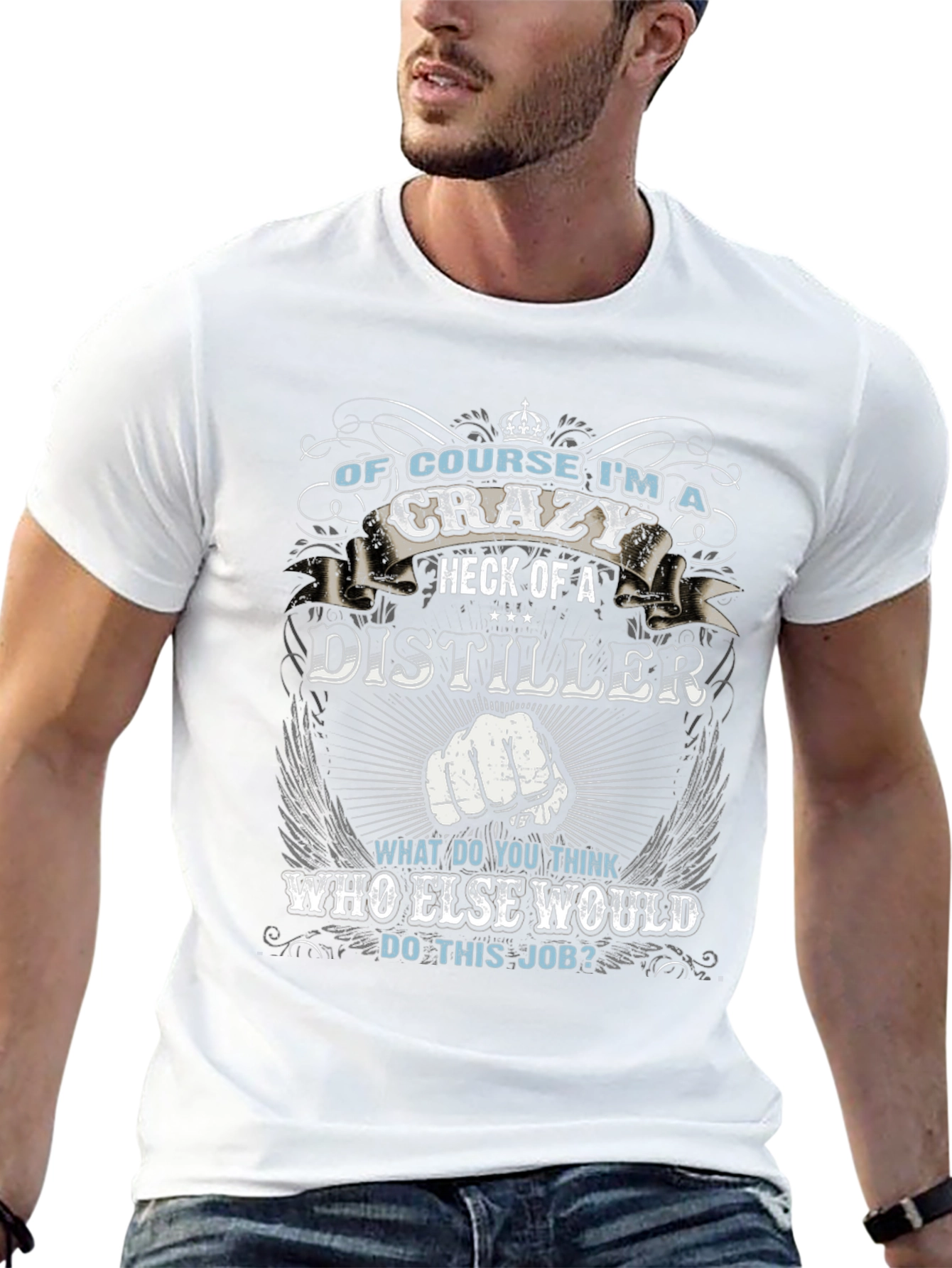 Crazy Distiller Graphic Tee - Novelty Gift T-Shirt