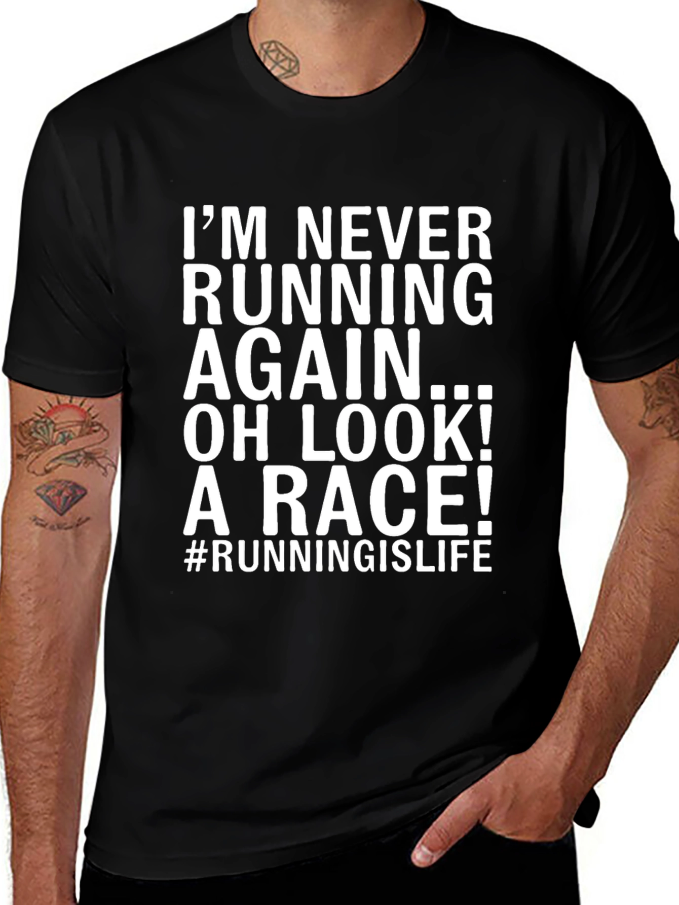 Camiseta Divertida Running is Life