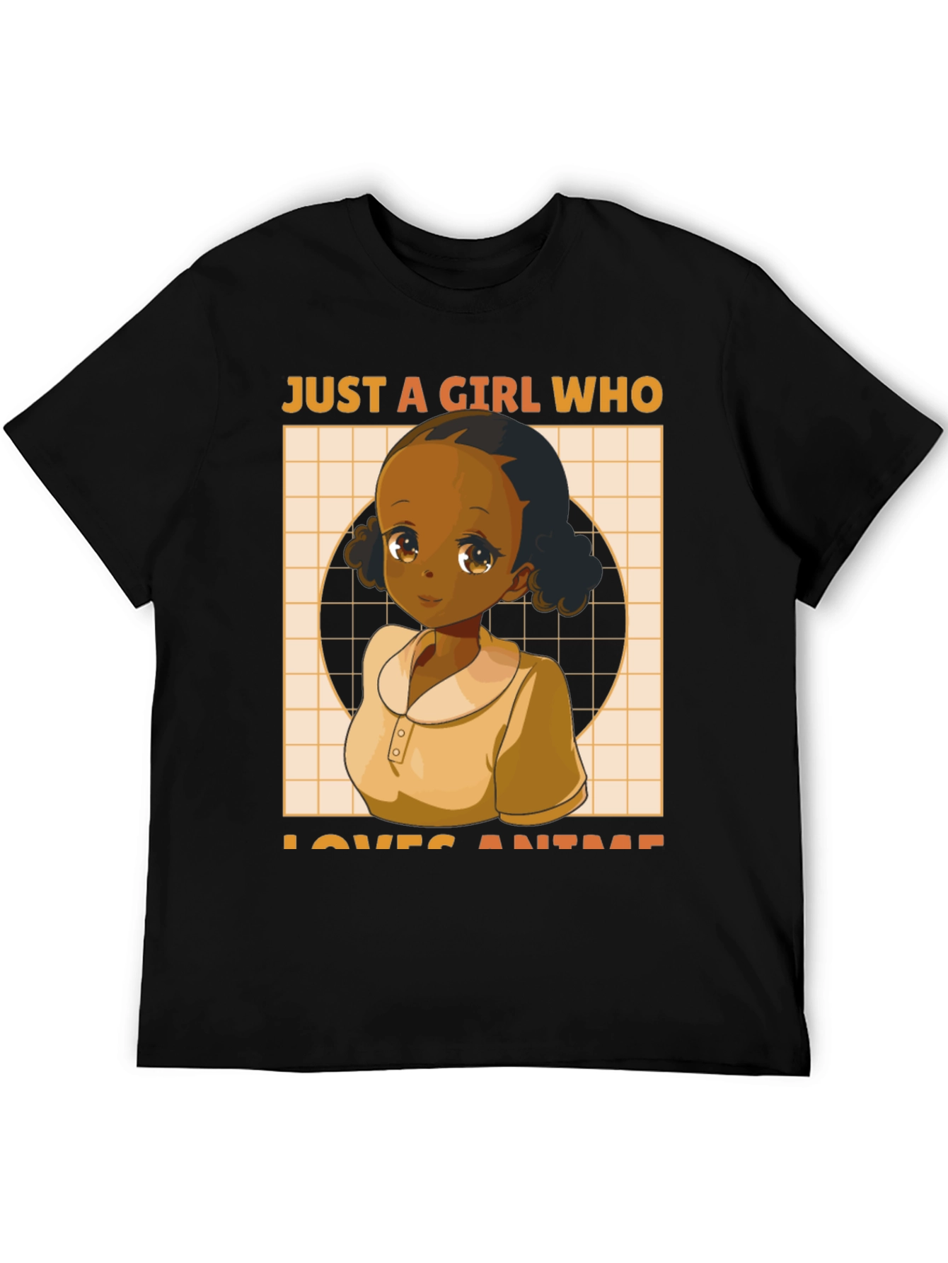 Camiseta Negra Anime Girl