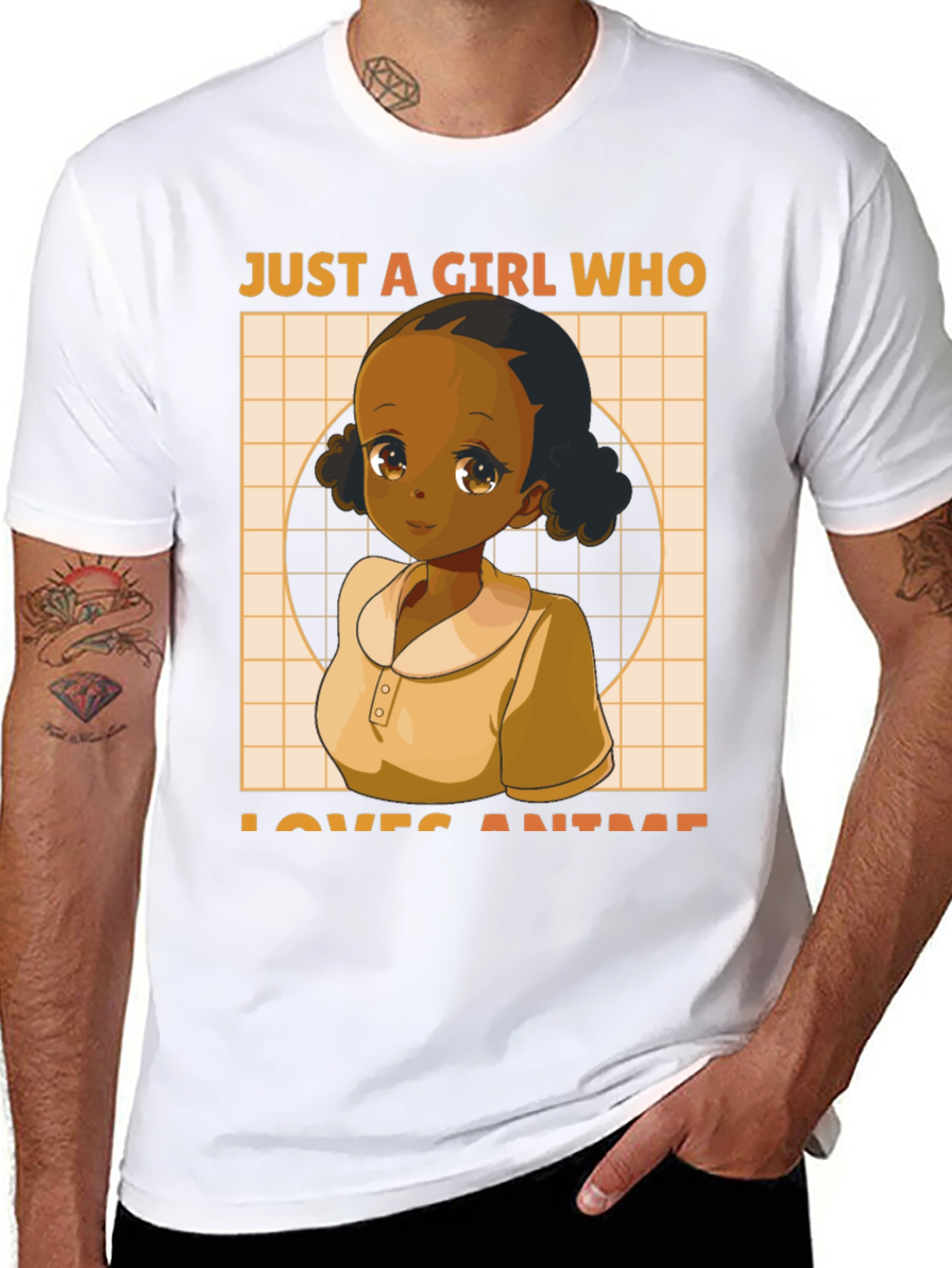 Camiseta Negra Anime Girl
