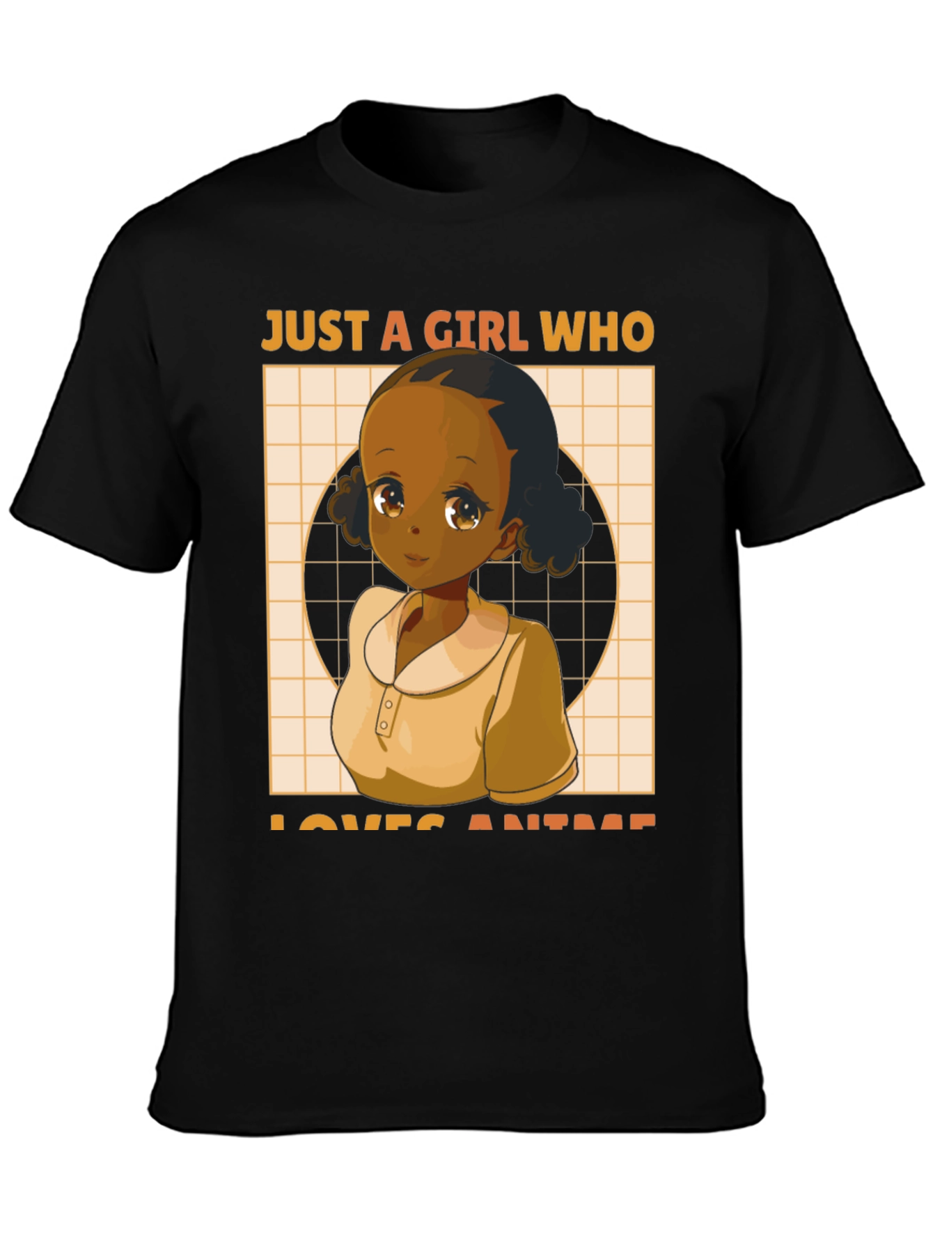 Camiseta Negra Anime Girl