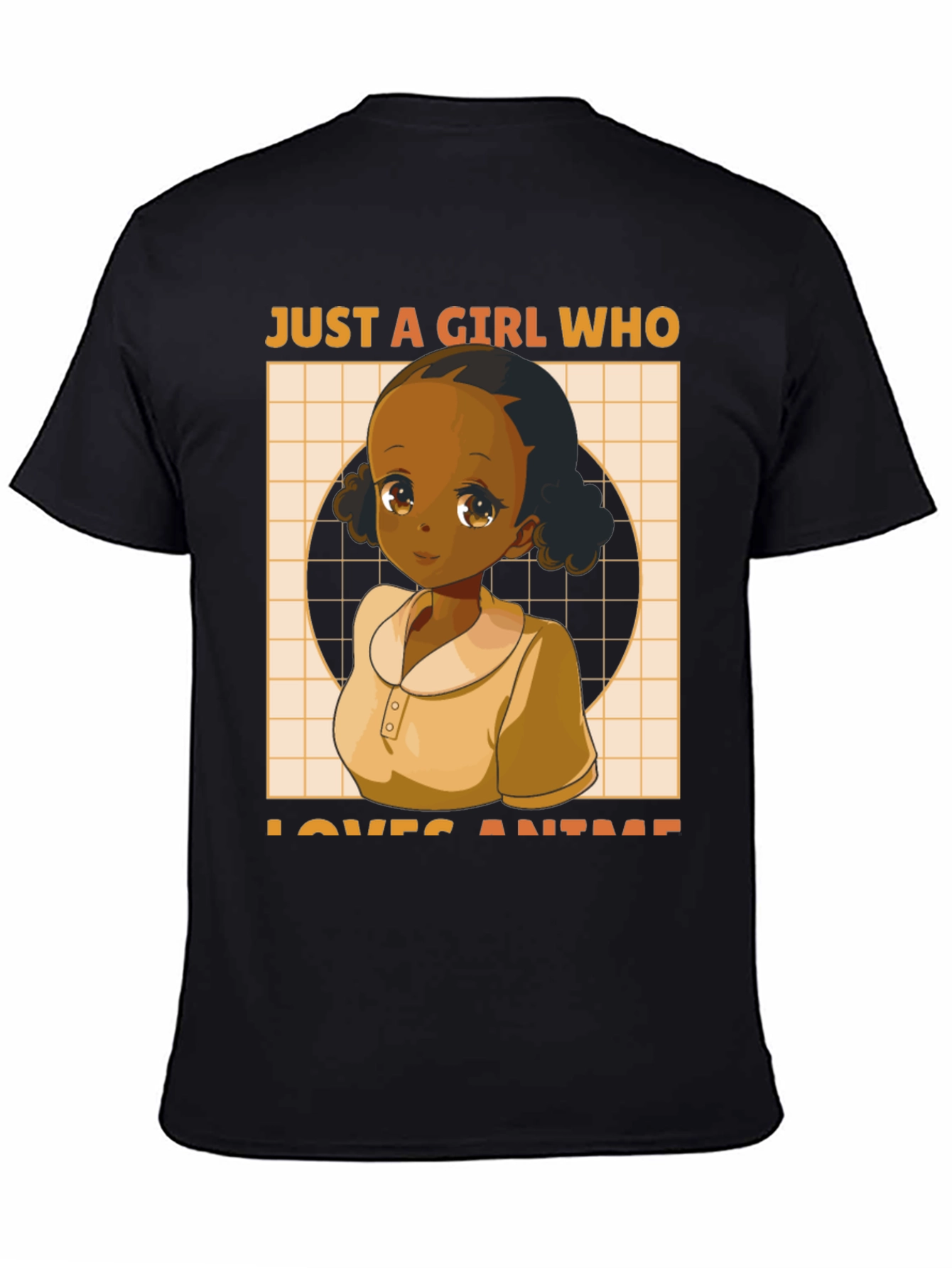 Camiseta Negra Anime Girl