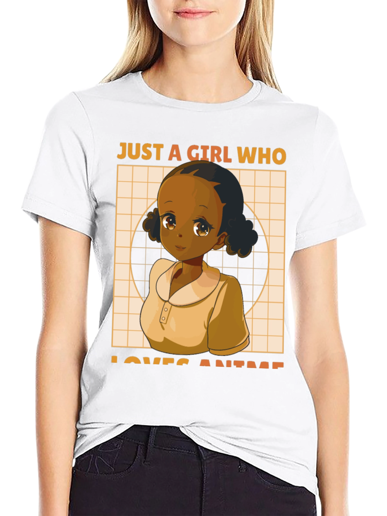 Camiseta Negra Anime Girl
