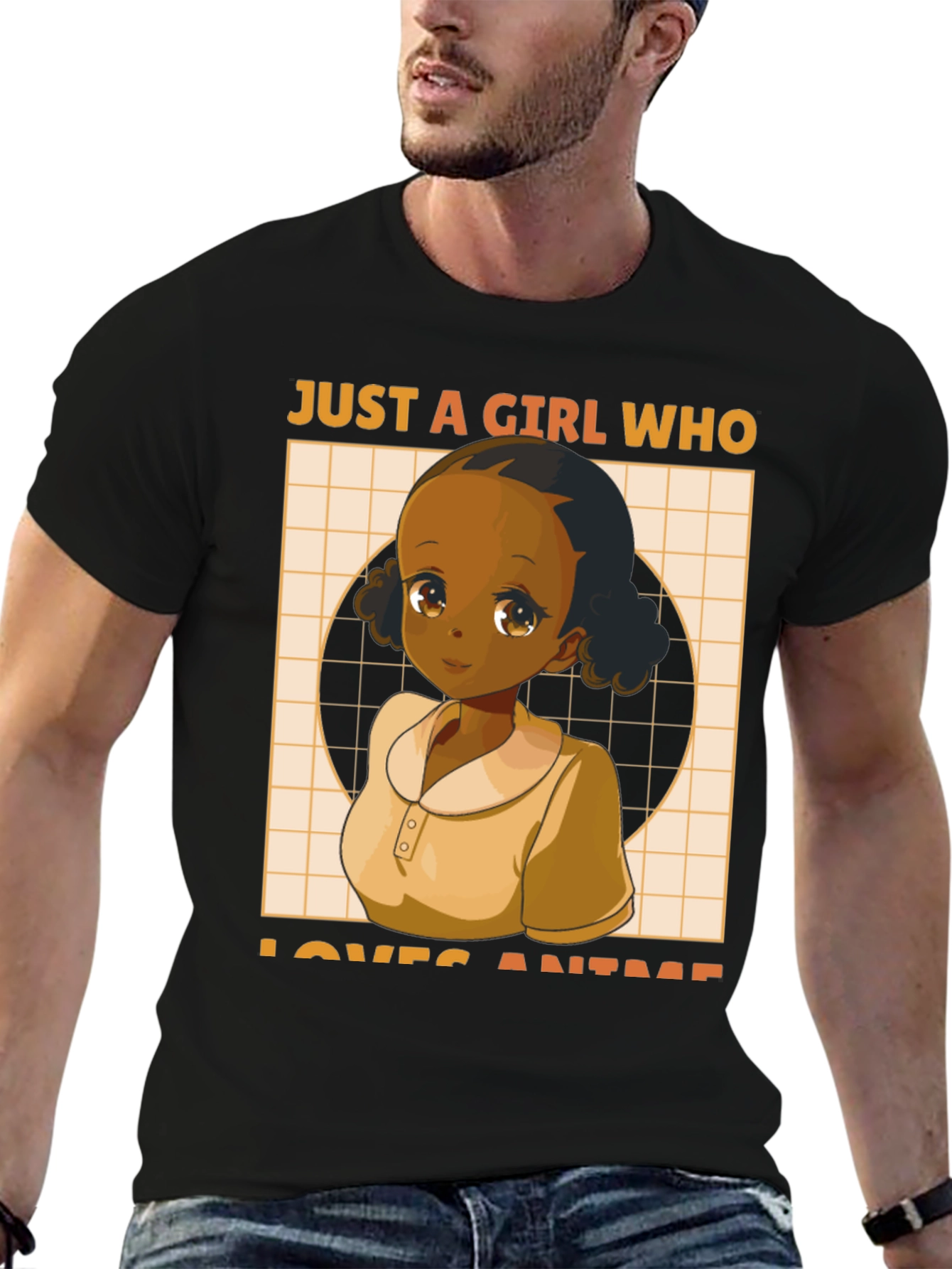 Camiseta Negra Anime Girl