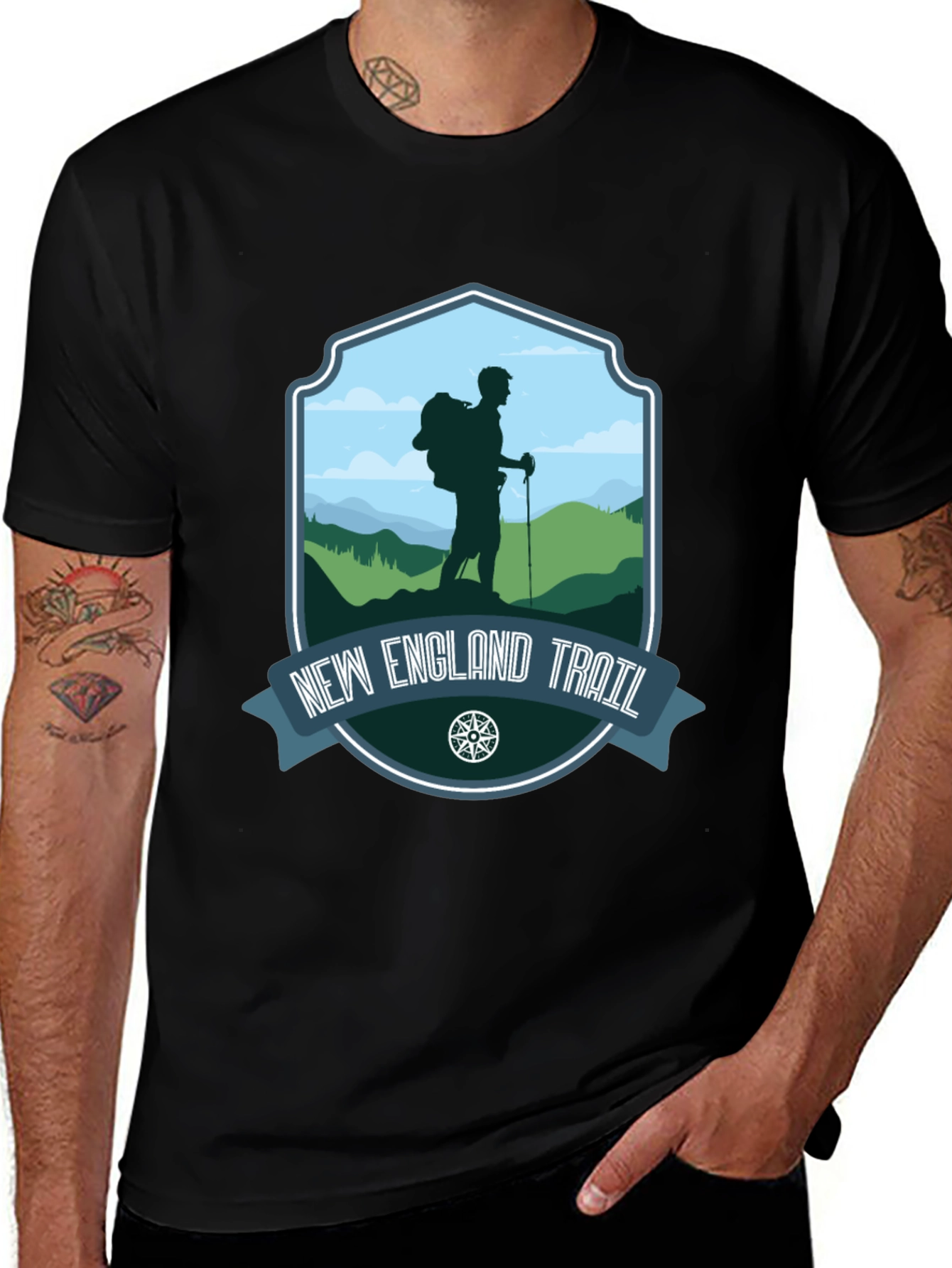 Camiseta New England Trail para Aventura al Aire Libre