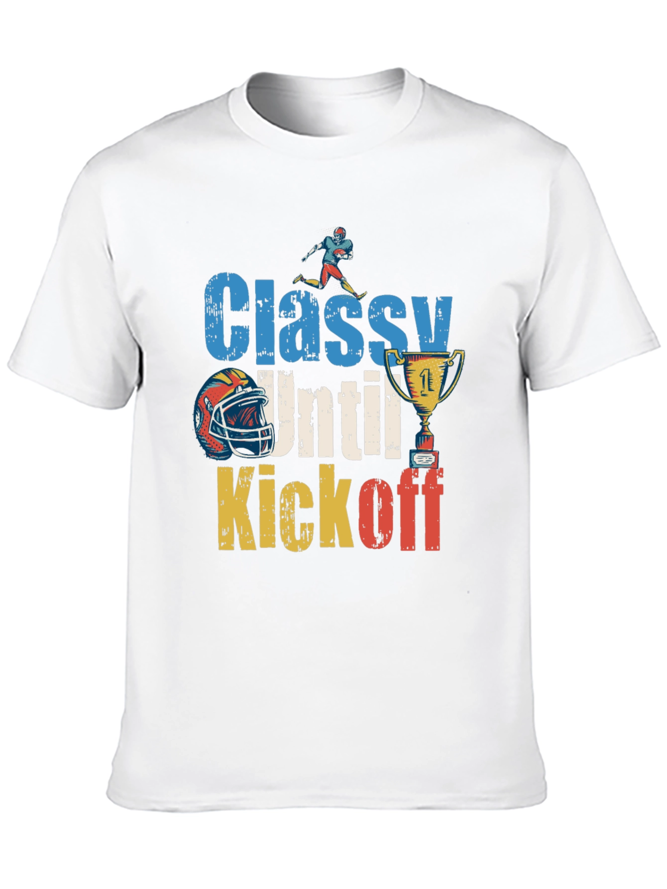 Camiseta Divertida Fútbol Americano - Classy Until Kickoff