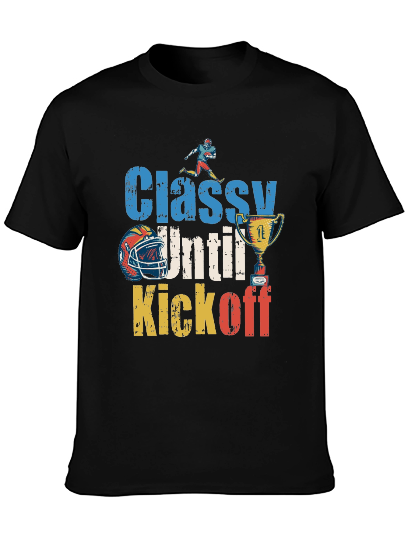 Camiseta Divertida Fútbol Americano - Classy Until Kickoff