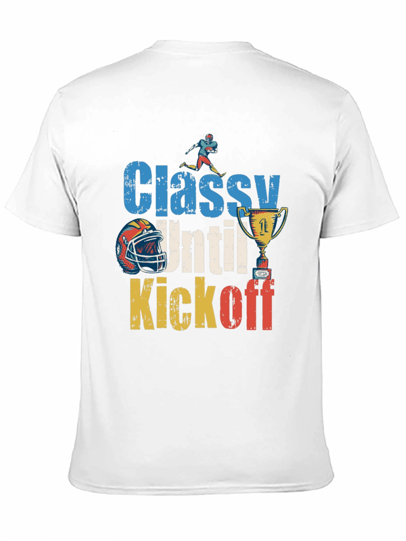 Camiseta Divertida Fútbol Americano - Classy Until Kickoff