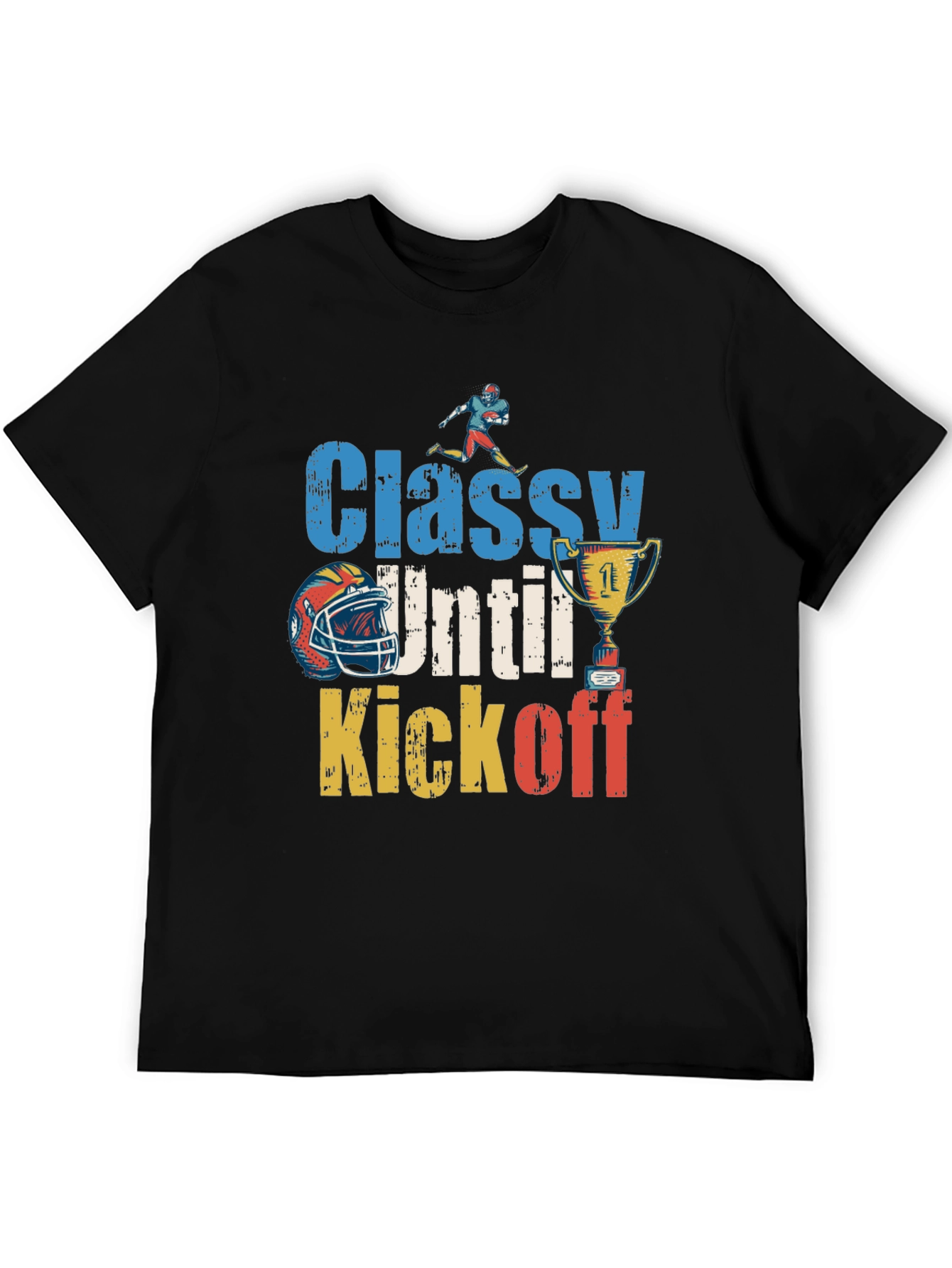Camiseta Divertida Fútbol Americano - Classy Until Kickoff