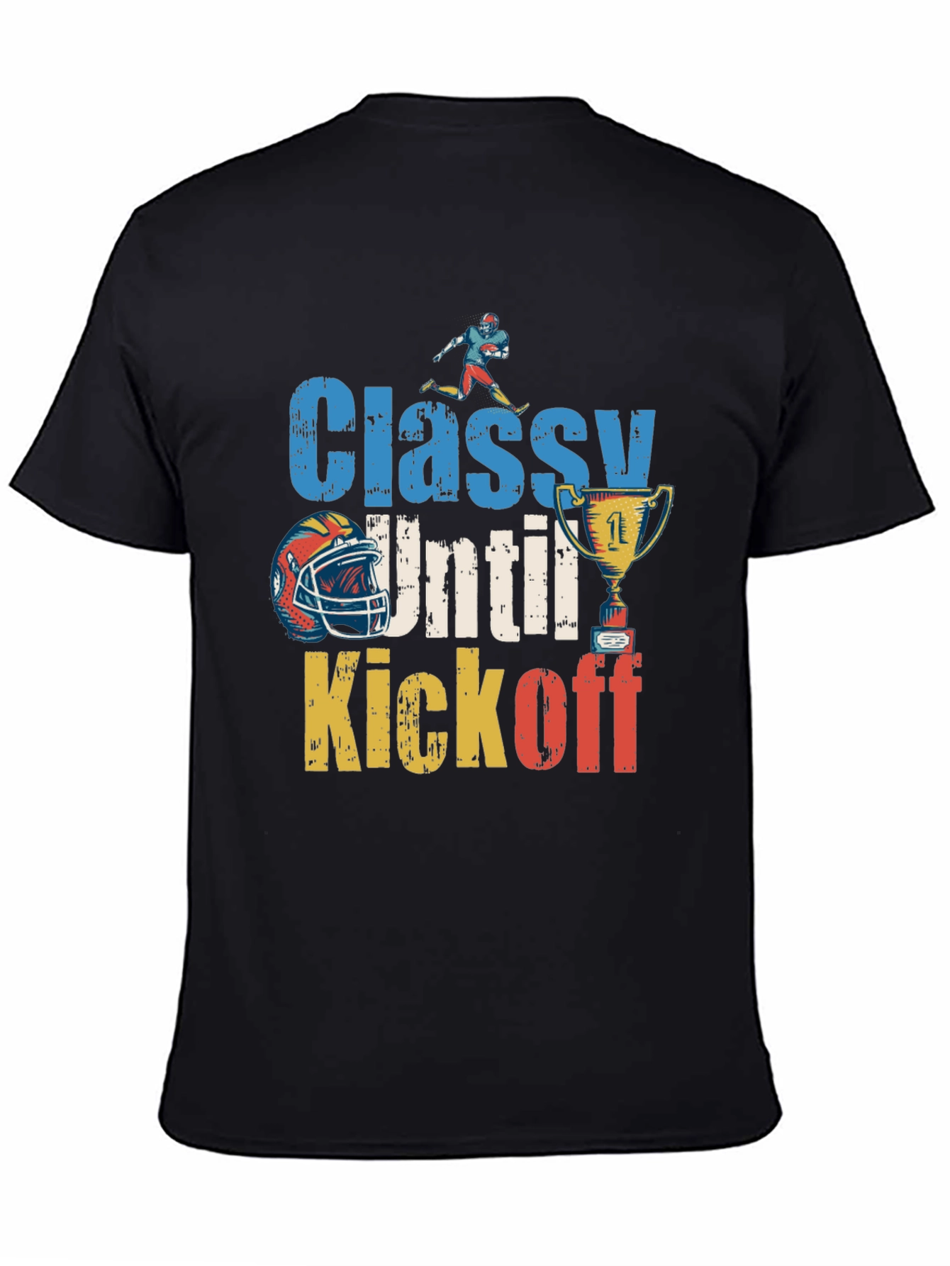 Camiseta Divertida Fútbol Americano - Classy Until Kickoff