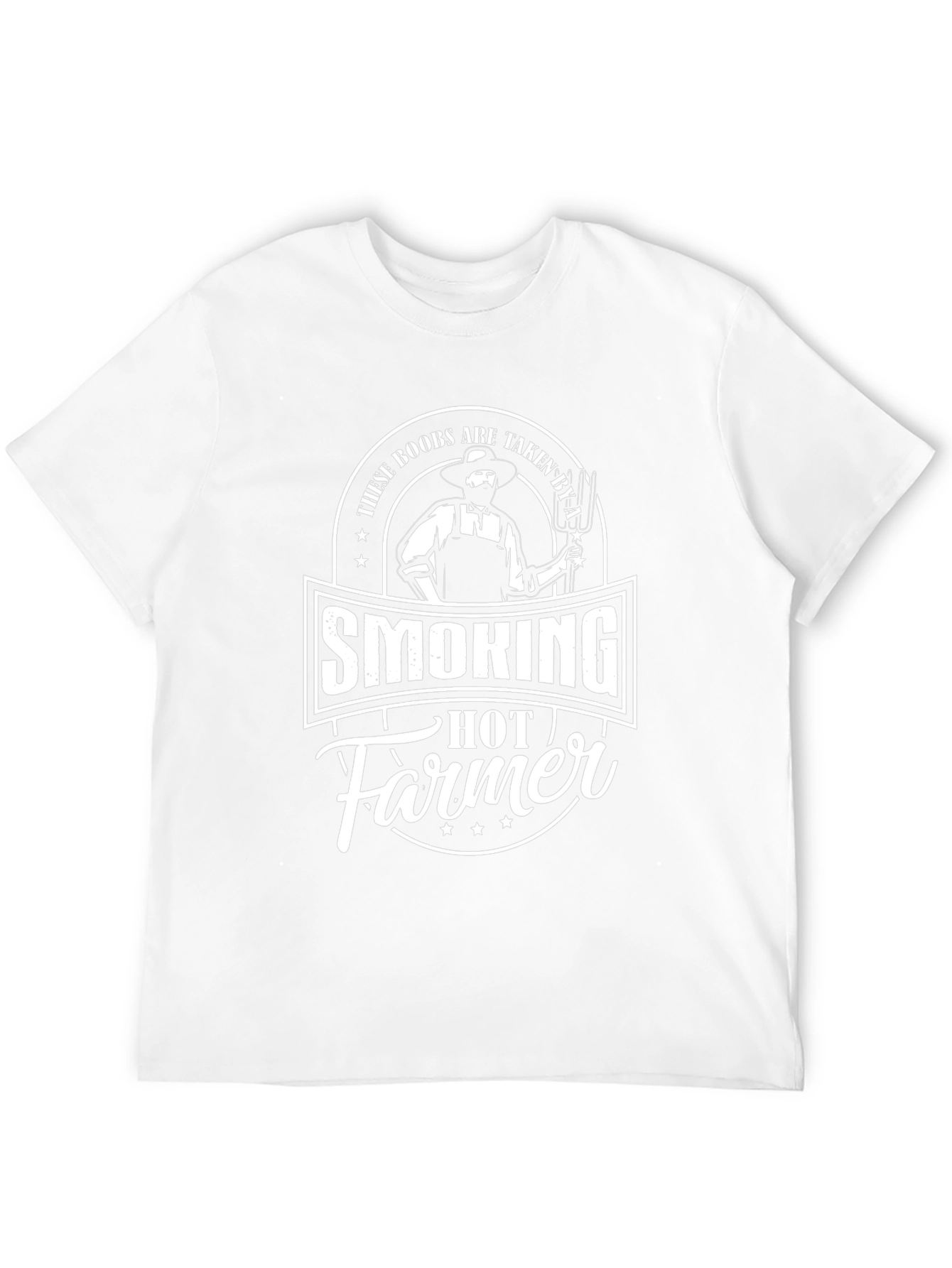 Camiseta Negra: Smoking Hot Farmer