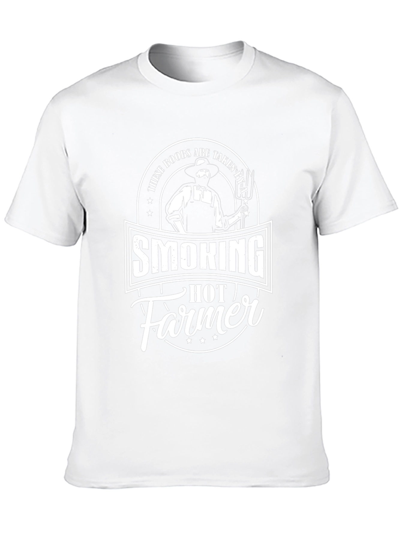 Camiseta Negra: Smoking Hot Farmer