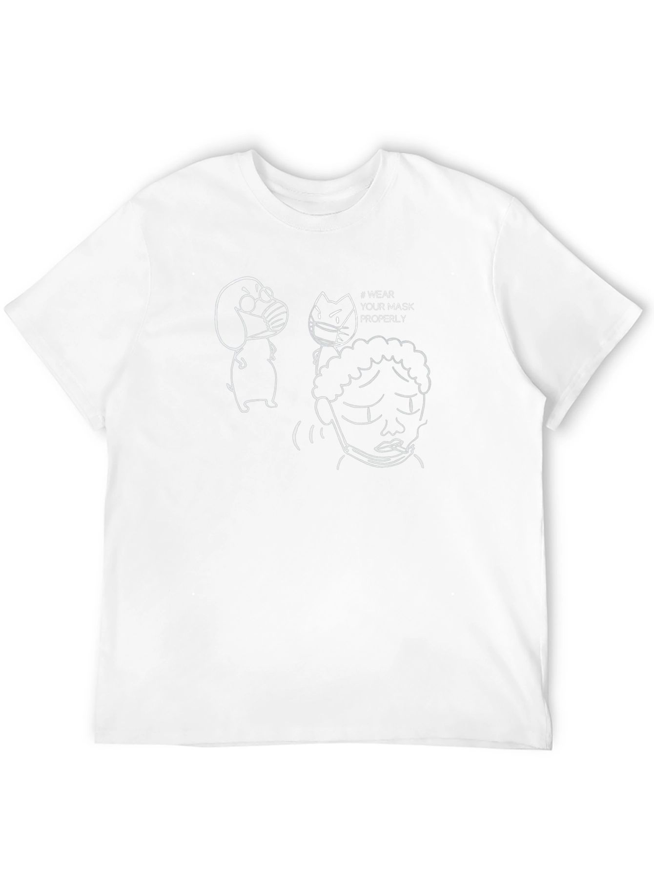 Camiseta Negra Unisex - Wear Your Mask Properly