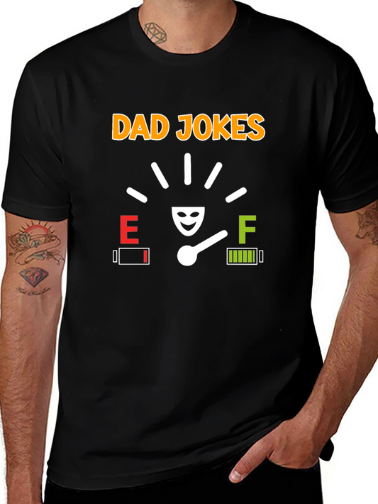 Camiseta Humorística Dad Jokes - Indicador de Batería