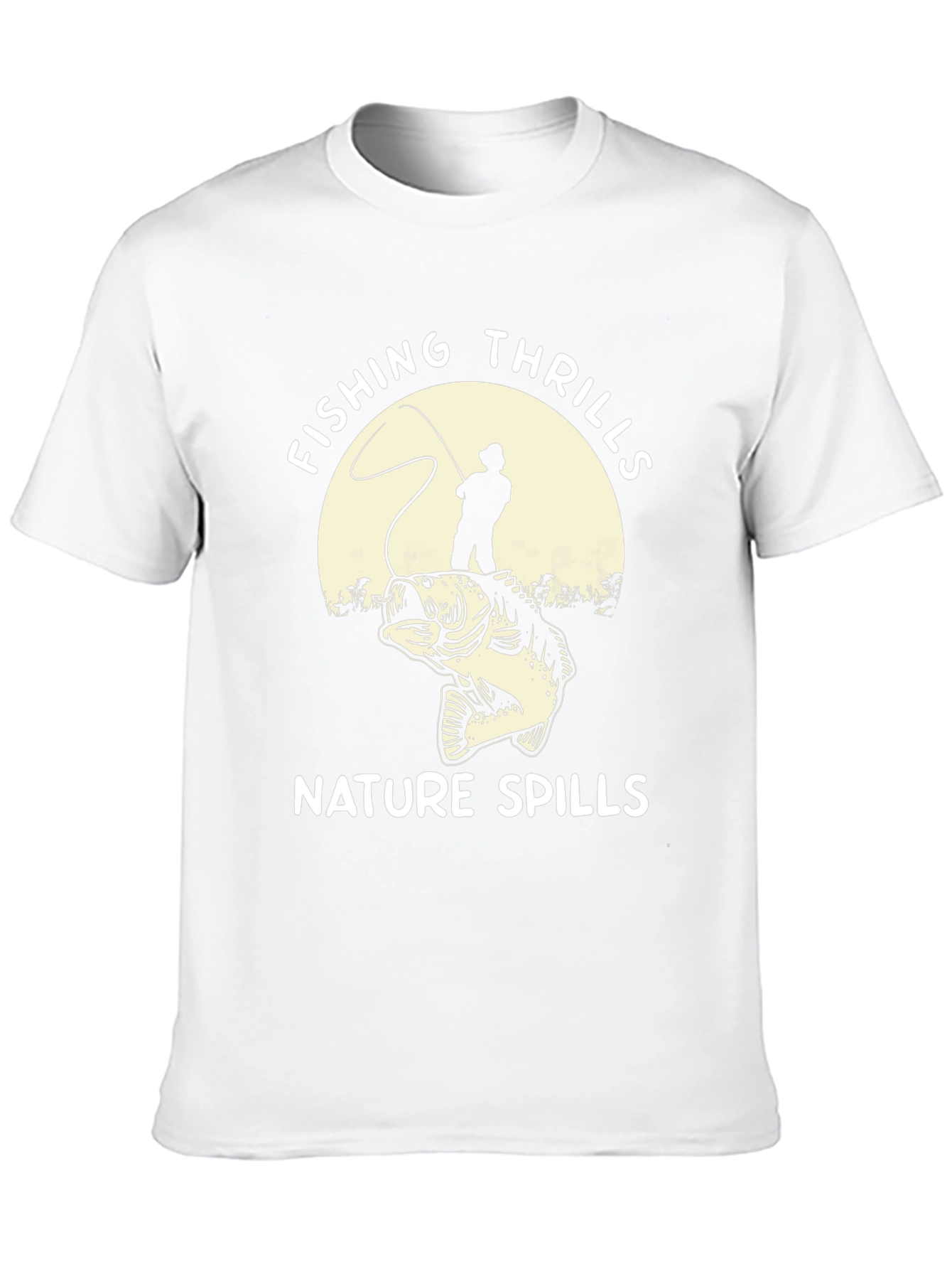 Camiseta Negra: Pesca Emocionante en la Naturaleza