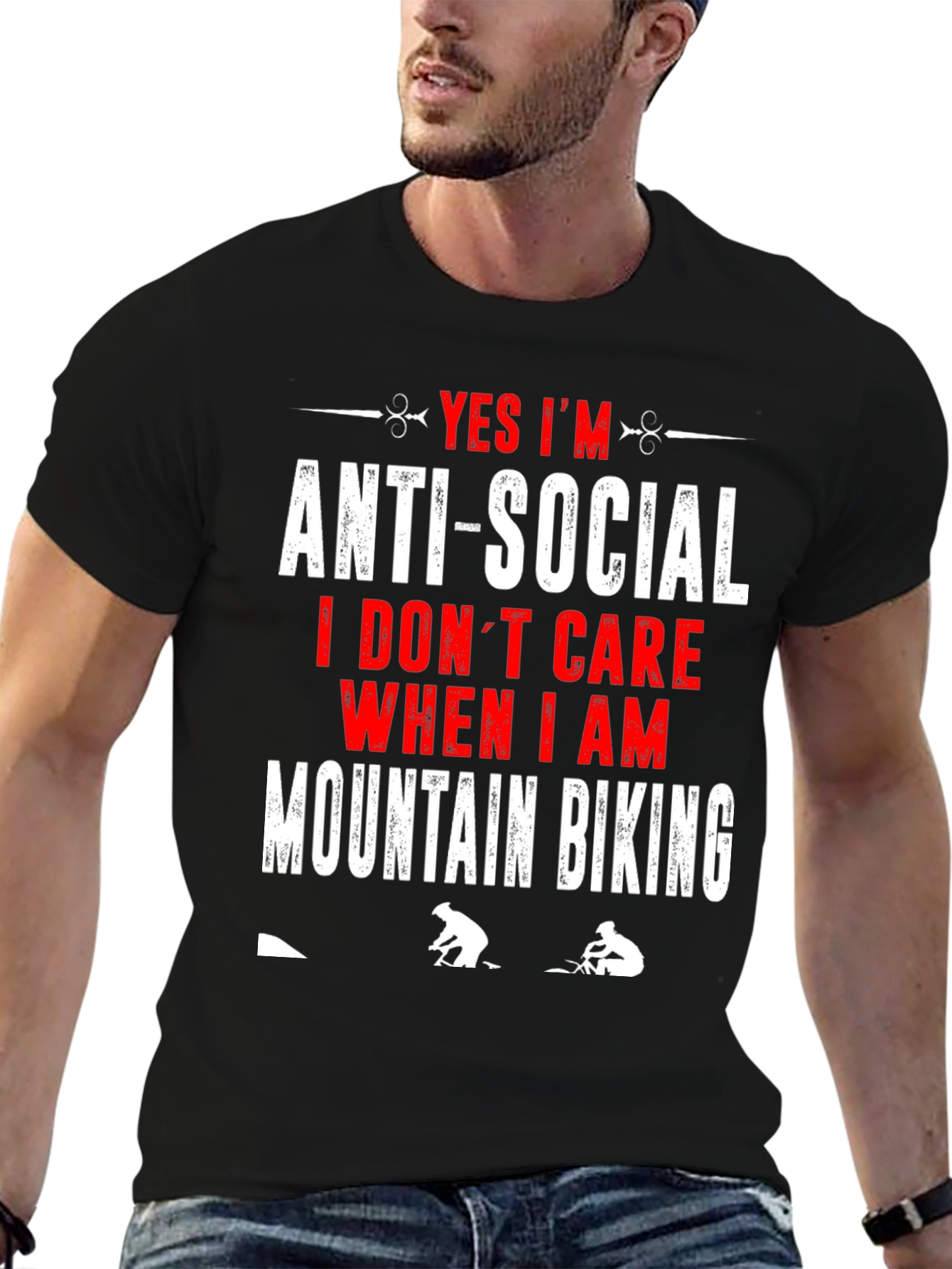 Camiseta Negra Anti-Social Mountain Biking