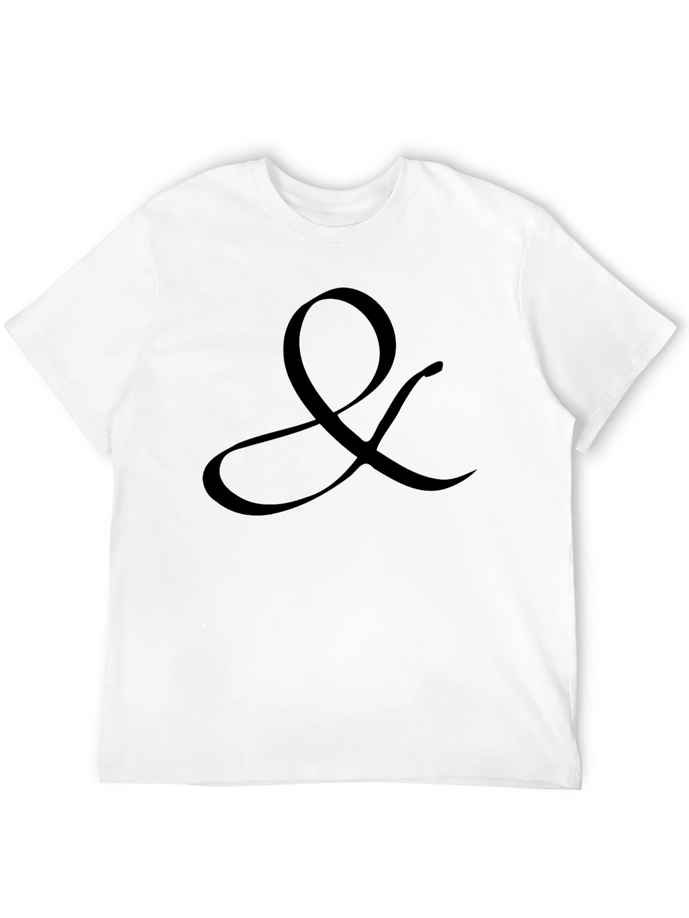 Camiseta Negra con Diseño Ampersand para Hombre