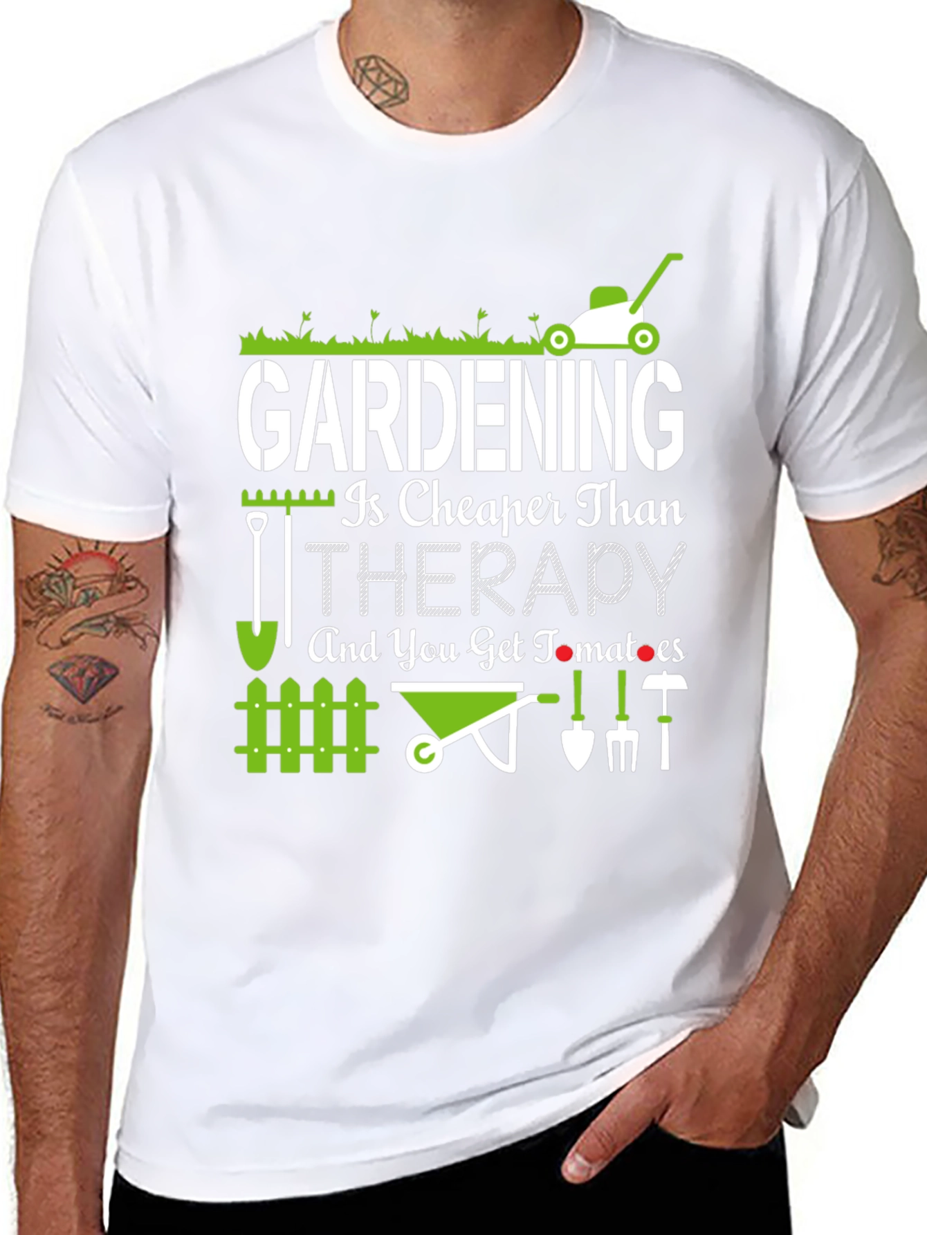 Camiseta La Jardinería es Más Barata que la Terapia