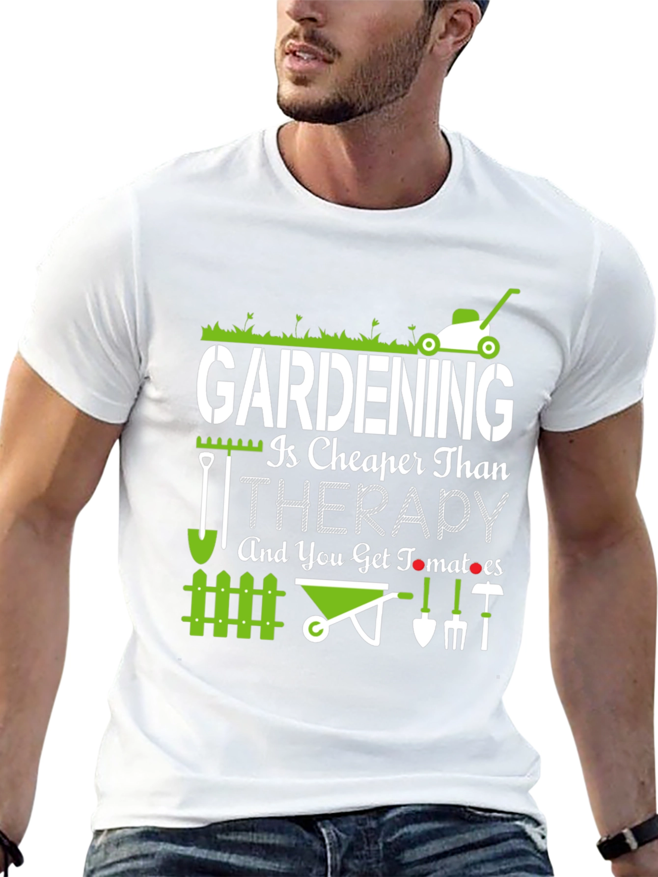 Camiseta La Jardinería es Más Barata que la Terapia