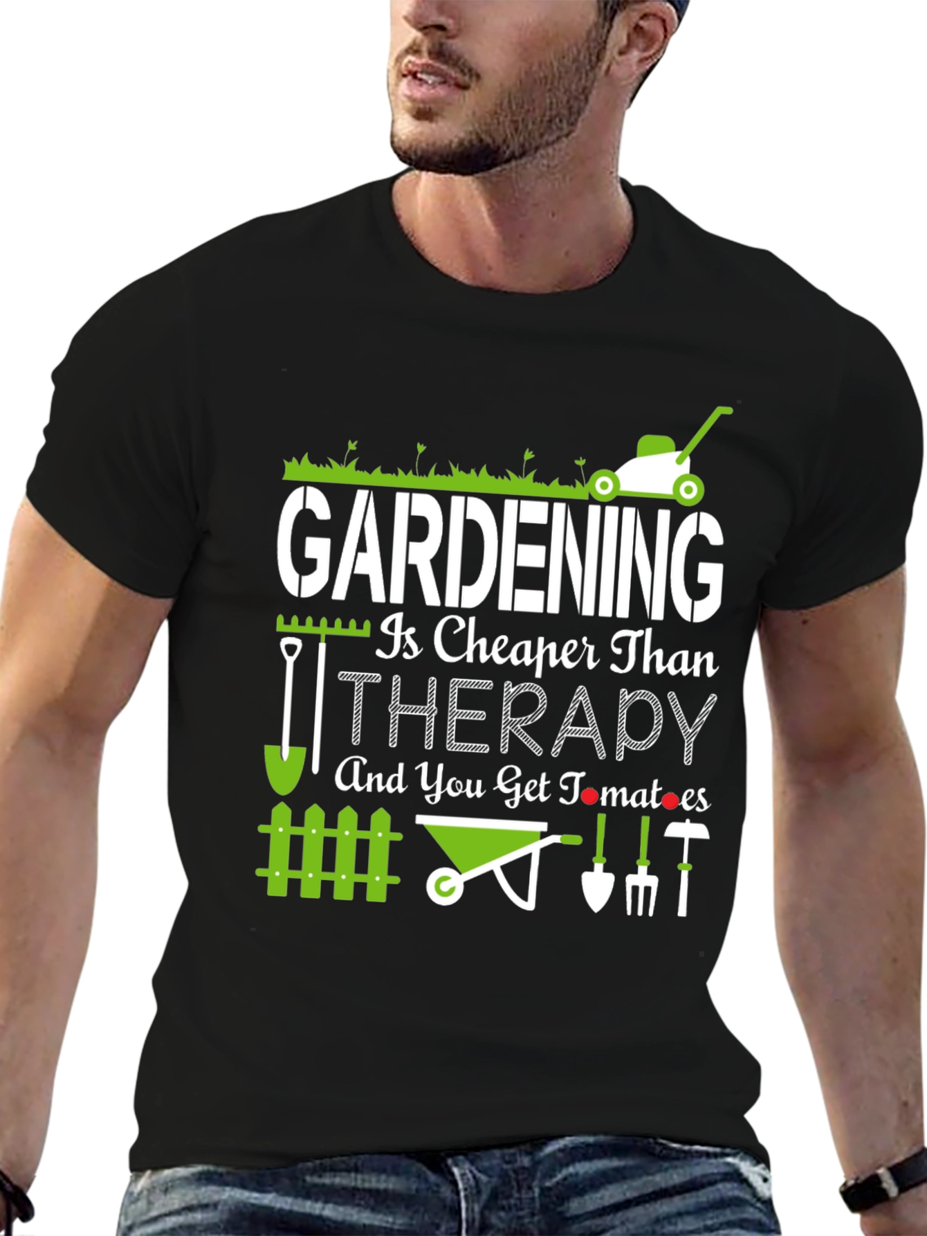 Camiseta La Jardinería es Más Barata que la Terapia