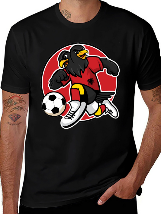 Camiseta Negra con Águila Futbolista Albania