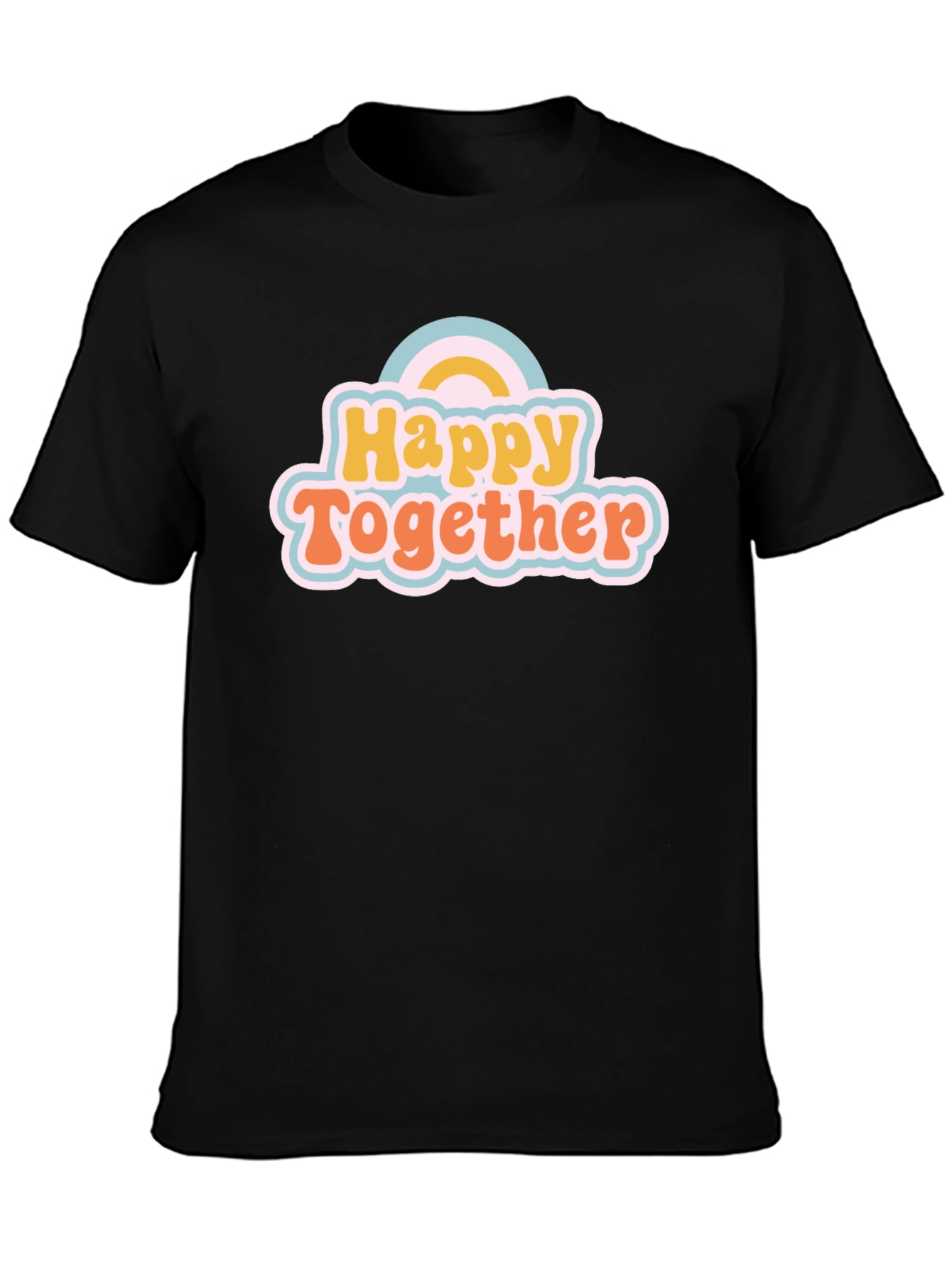 Camiseta Negra Happy Together Retro