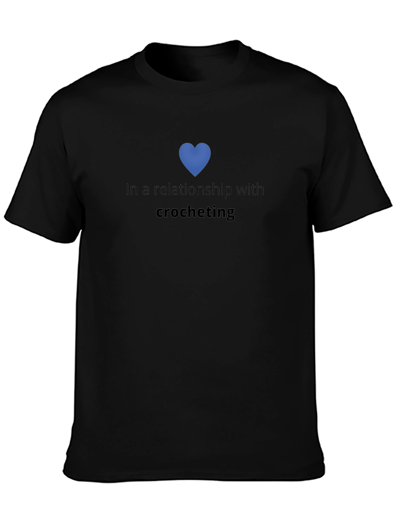 Camiseta Negra Amor al Crochet
