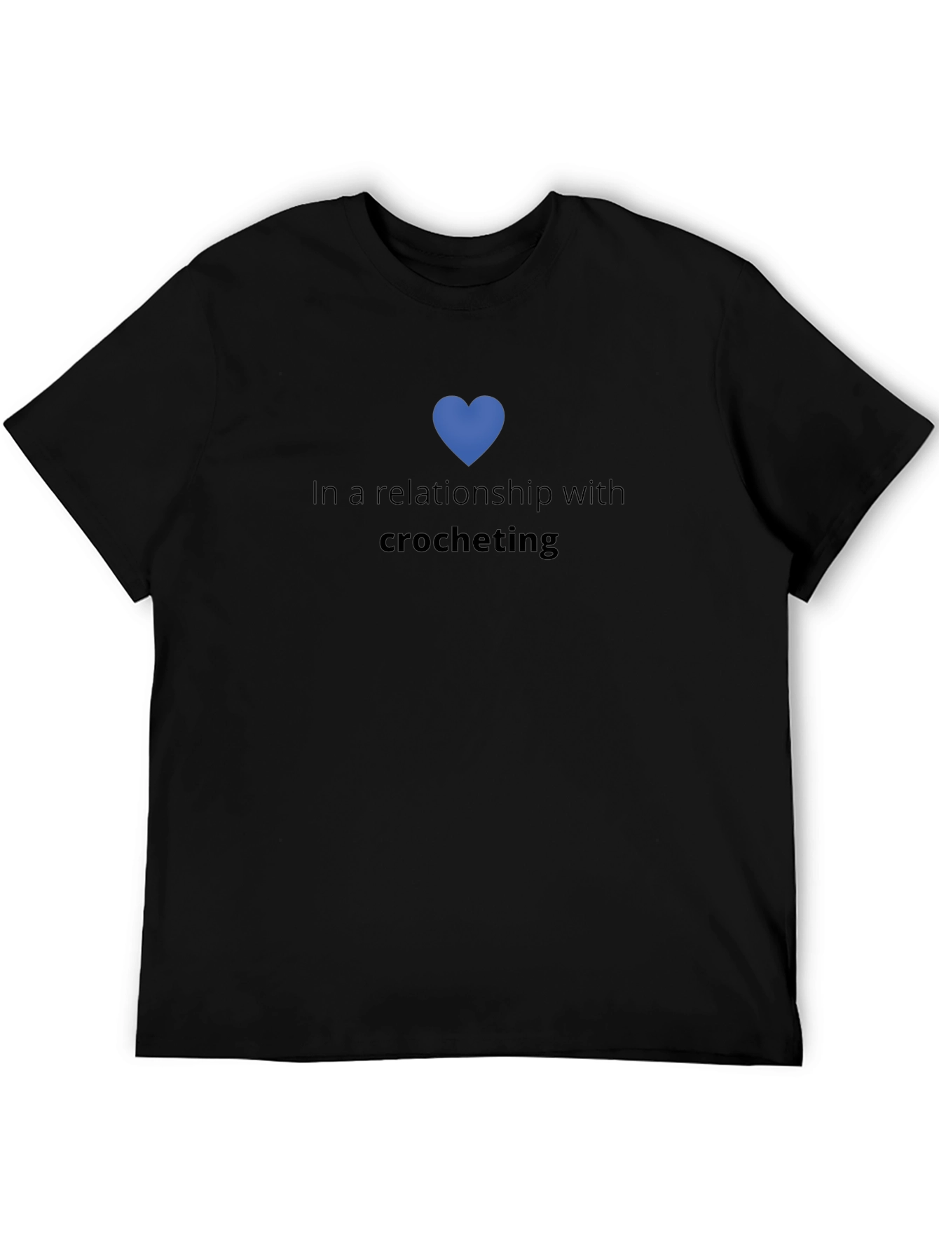 Camiseta Negra Amor al Crochet