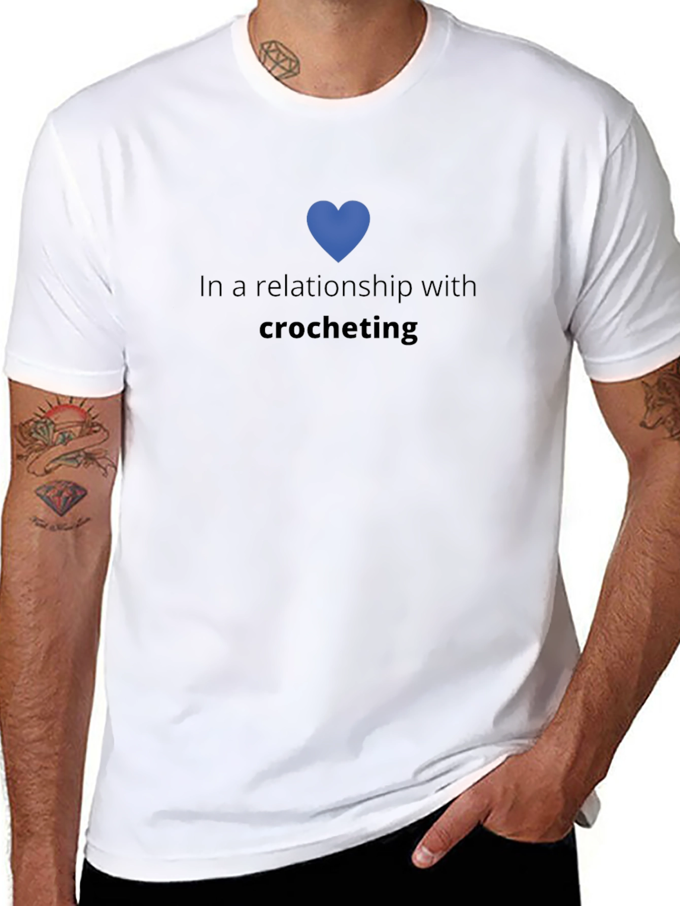Camiseta Negra Amor al Crochet
